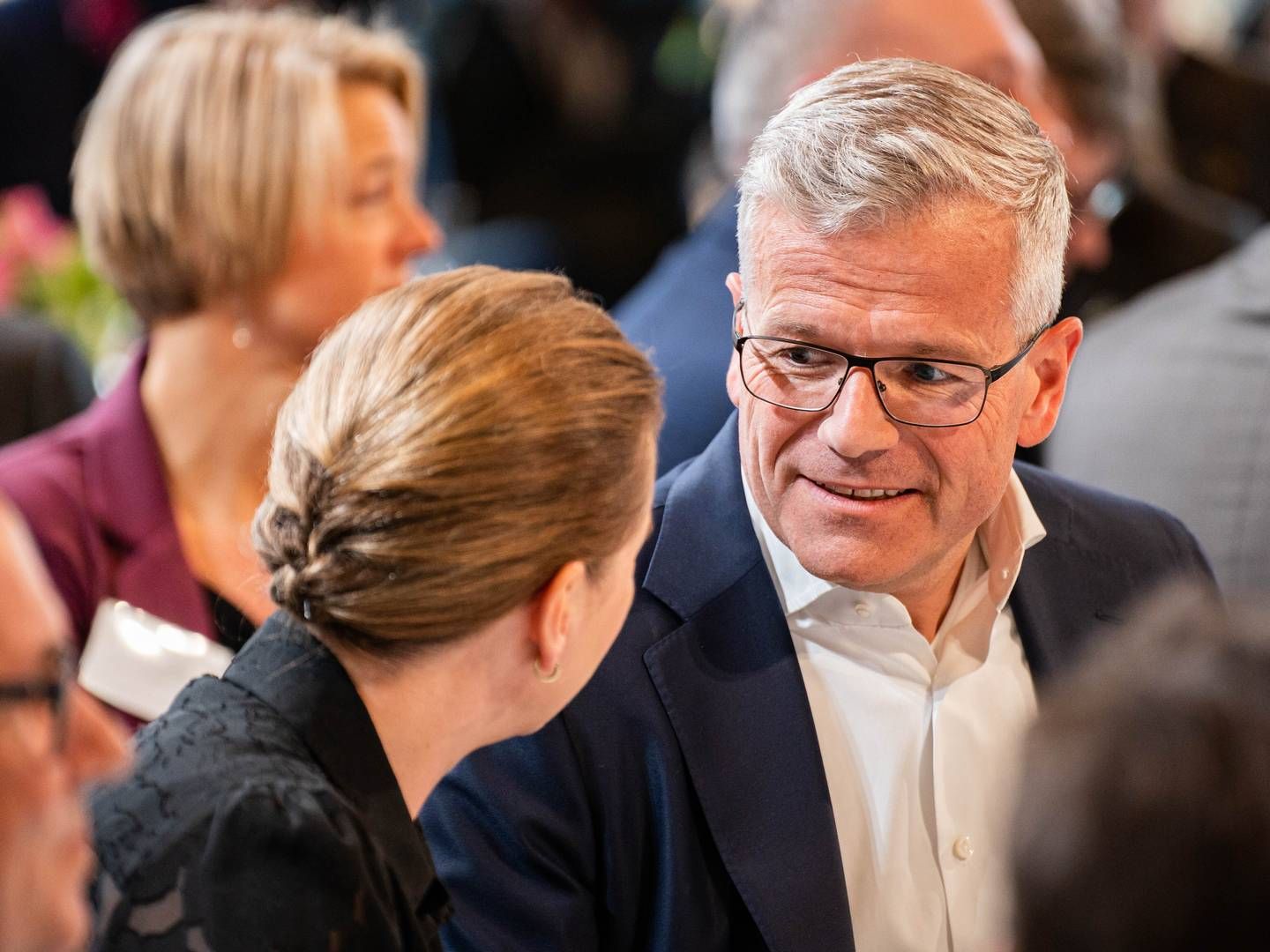 Mærsk-topchef Vincent Clerc var til stede på Marienborg tidligere denne måned, da den danske regering præsenterede en ny Ukraine-fond. | Foto: Emil Nicolai Helms/Ritzau Scanpix