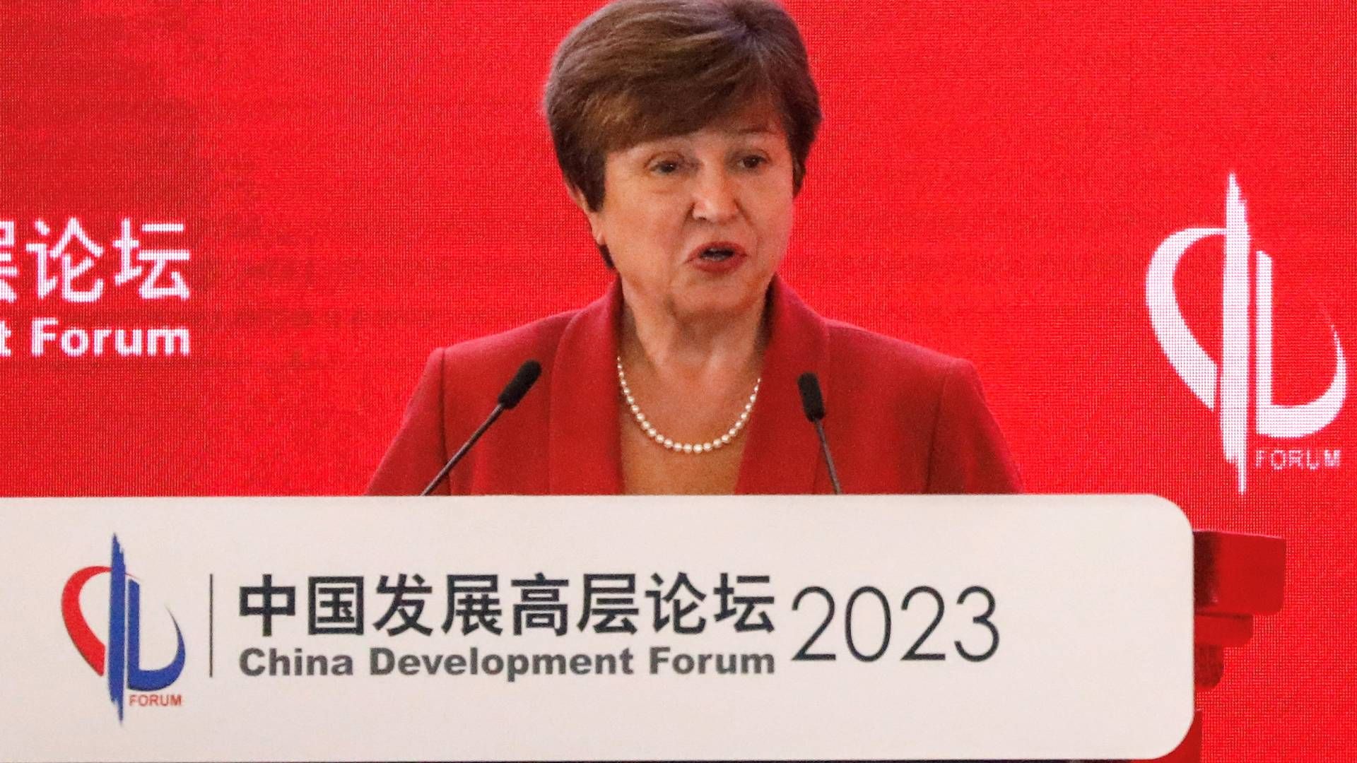 Der er grund til bekymring over, om de stigende renter får konsekvenser for den finansielle stabilitet globalt, siger IMF-chef Kristalina Georgieva. | Foto: Jing Xu