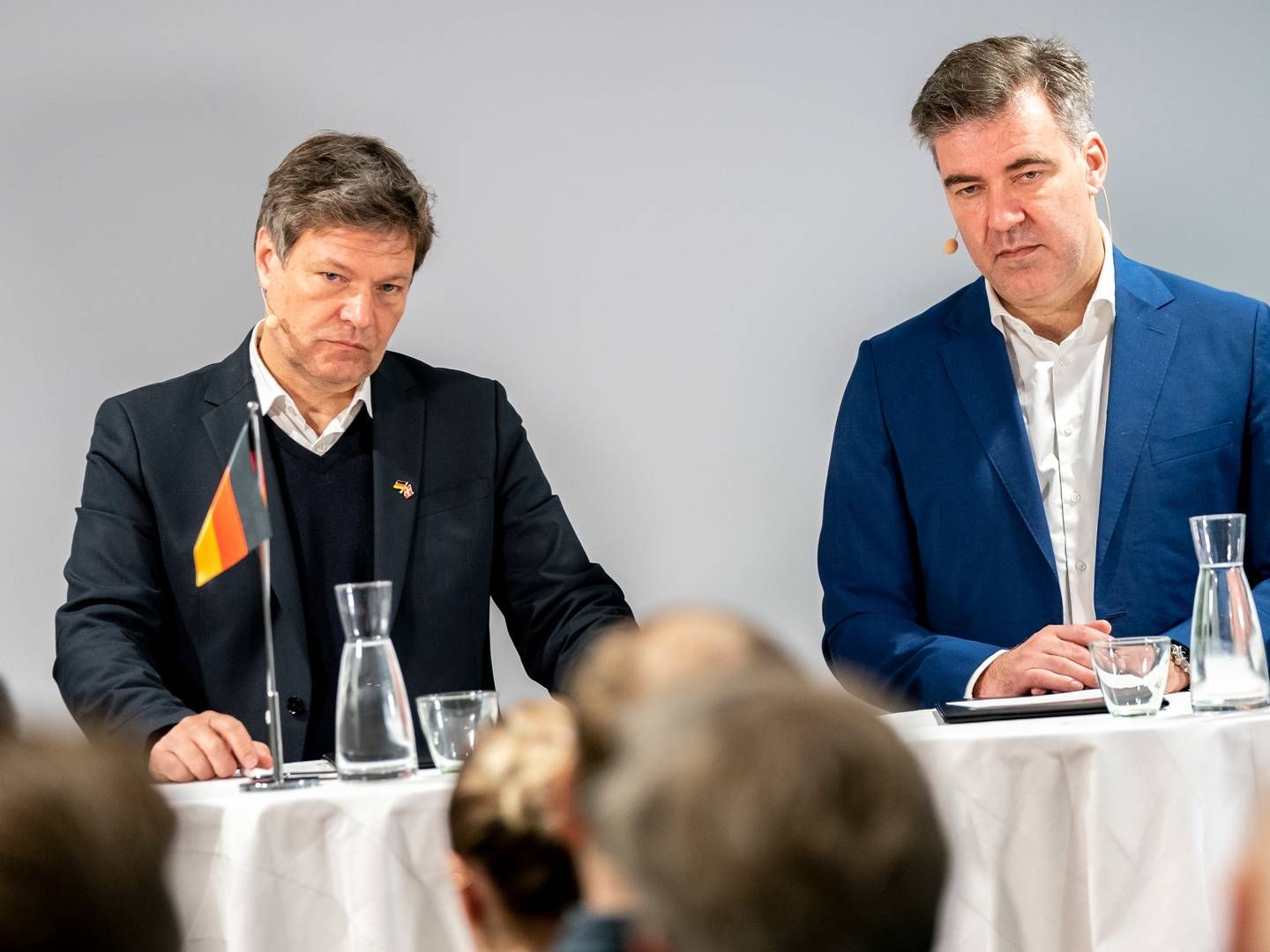 Danish energy minister Lars Aagaard and his German colleague Robert Habeck both see eye to eye on labelling nuclear power as a renewable or not. | Photo: Ida Marie Odgaard/Ritzau Scanpix