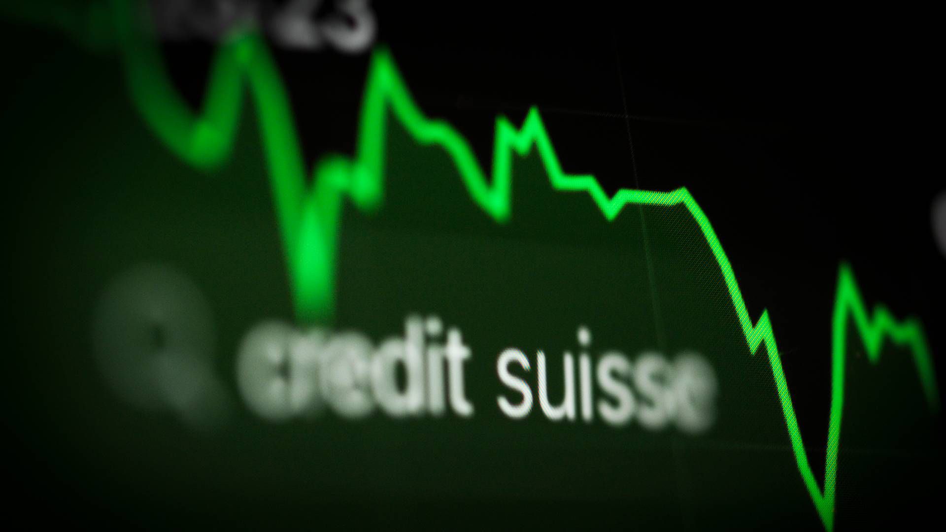 Kurve des Grauens: Der Aktienkurs der Credit Suisse am 21. März. | Foto: picture alliance / NurPhoto | Jaap Arriens