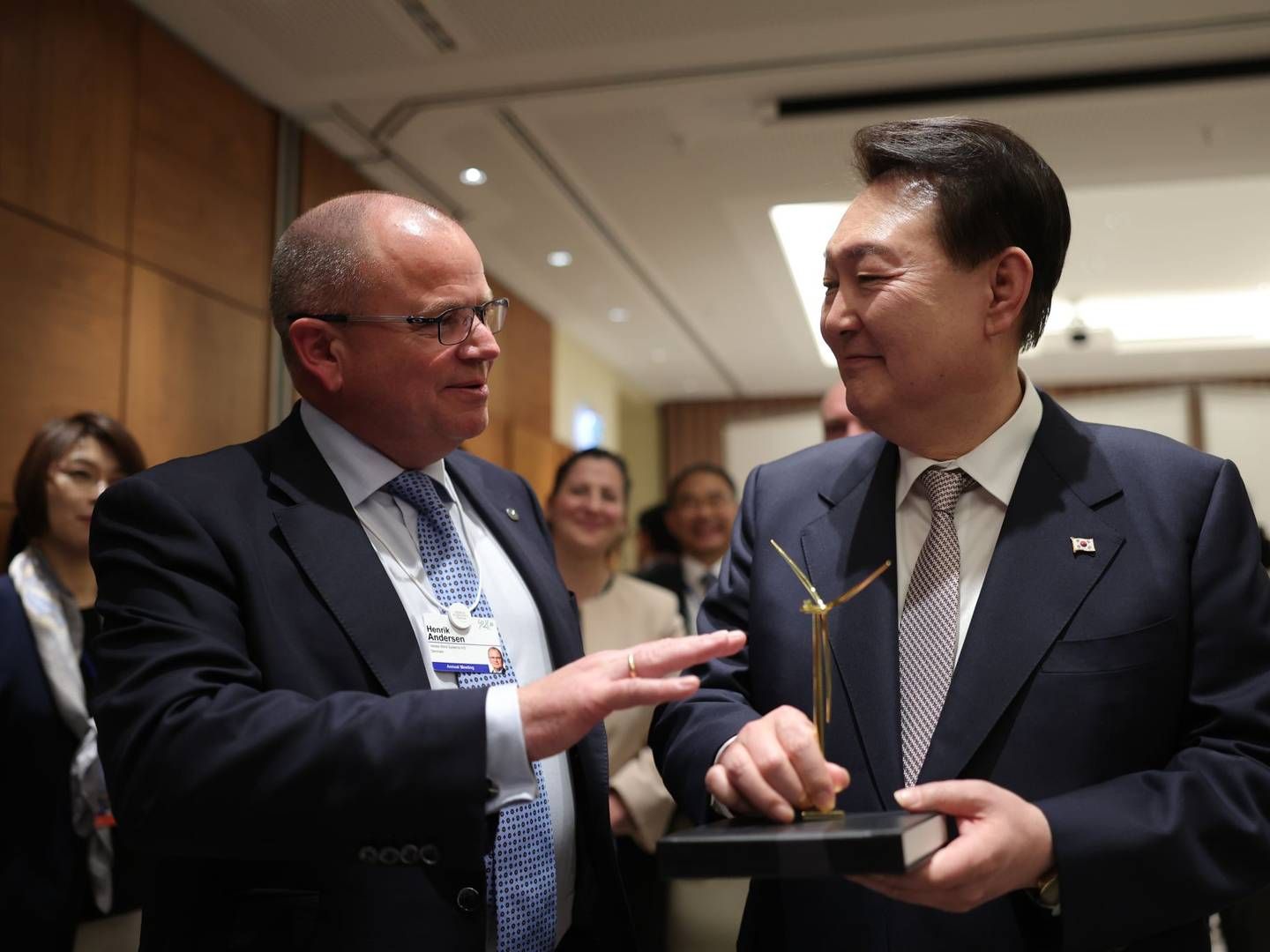 Vestas' topchef Henrik Andersen har været i Sydkorea flere gange over det seneste år, hvor han bl.a. er mødtes med præsidenten Yoon Suk-yeol. | Photo: vestas