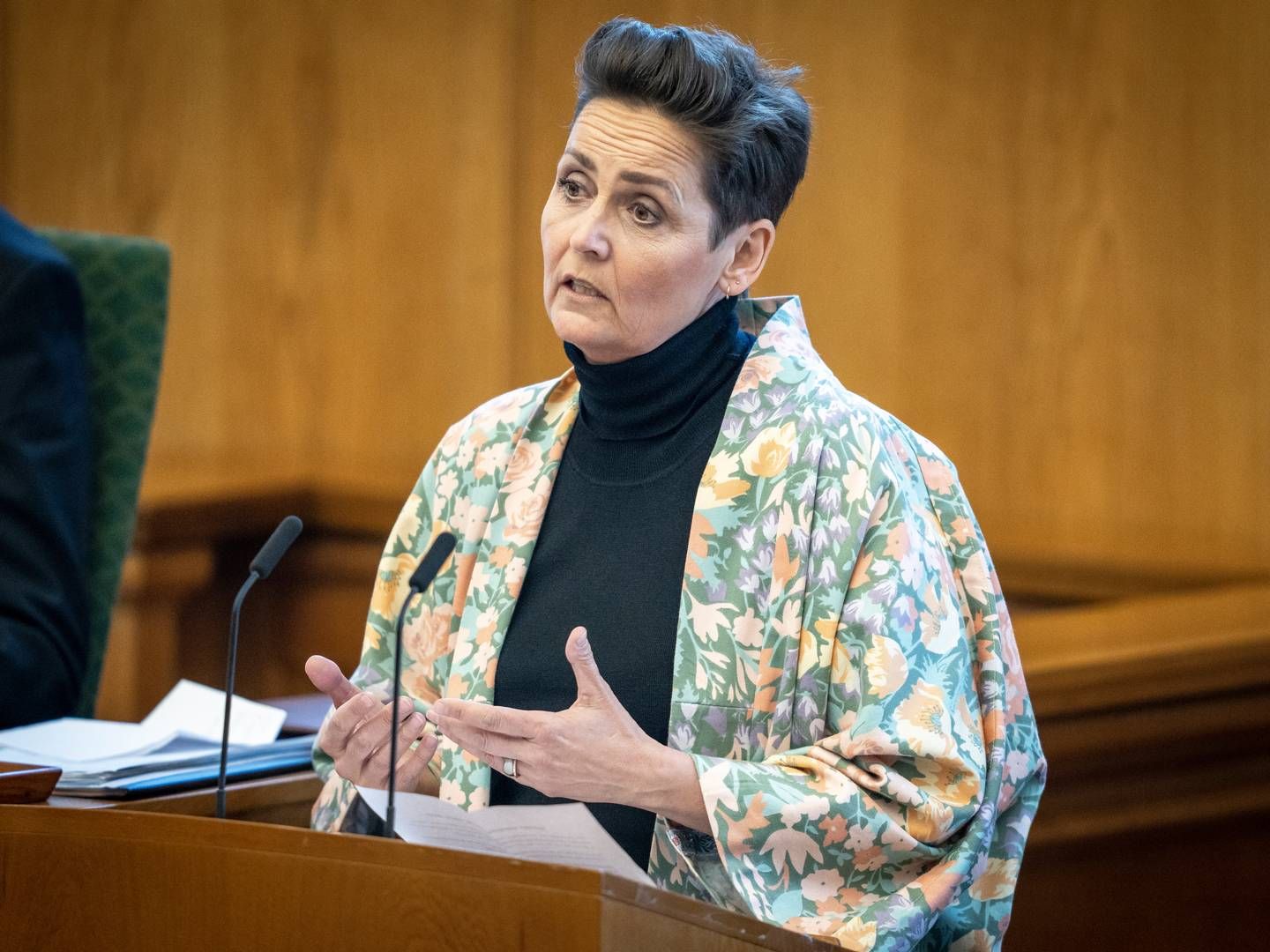 SF og formand Pia Olsen Dyhr lancerer lørdag på partiets landsmøde et nyt sundhedsudspil på 6 mia. kr. årligt, der skal ”genoprette” det danske sundhedsvæsen. | Foto: Mads Claus Rasmussen/Ritzau Scanpix