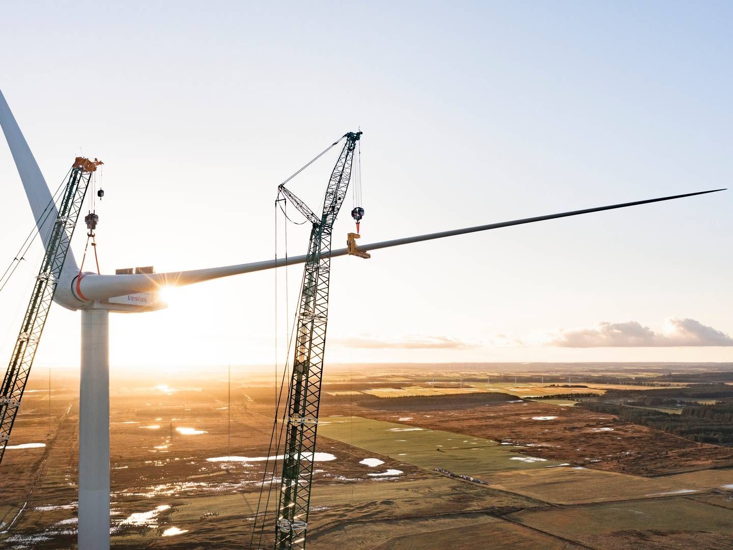 The wind turbine was installed at the national test center in Østerild in December 2022. | Photo: vestas