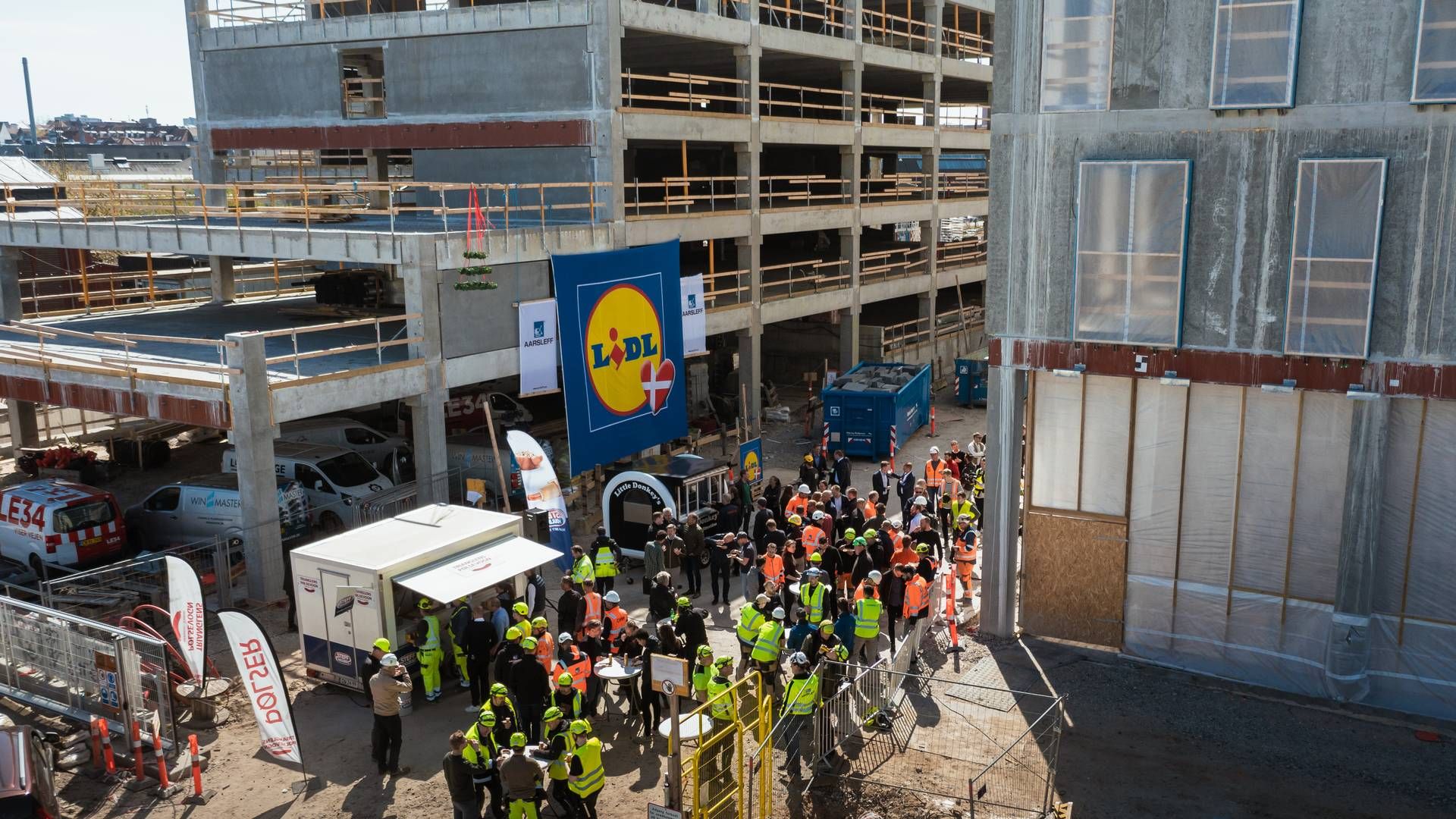 Det er godt et år siden, at Lidl Danmark holdt rejsekilde på det nye hovedkontor i Aarhus. | Foto: Lidl/Pr