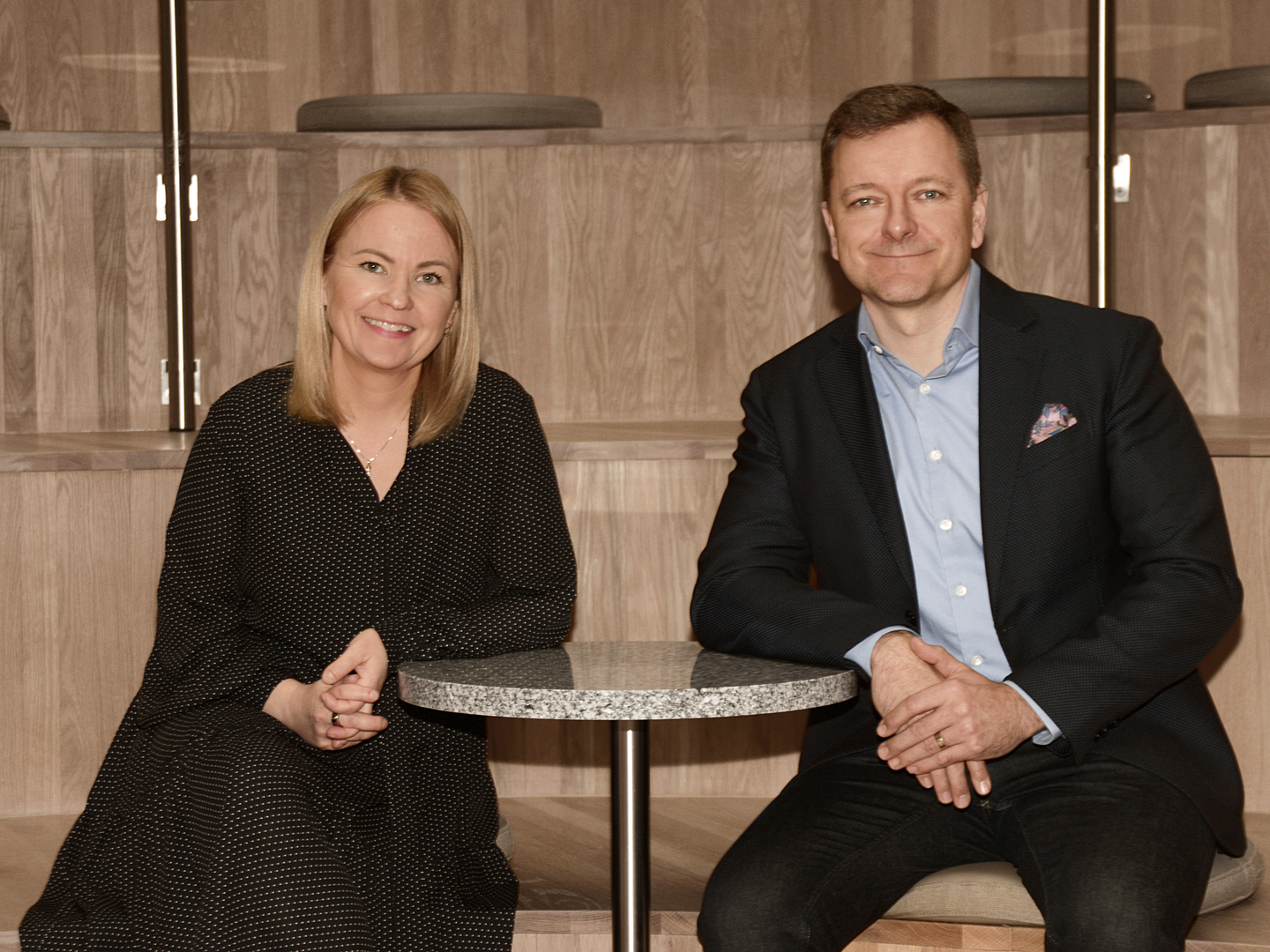 Sanna Puhakainen, head of DEAS Asset Management Finland. and portfolio manager Markus Liimatainen.