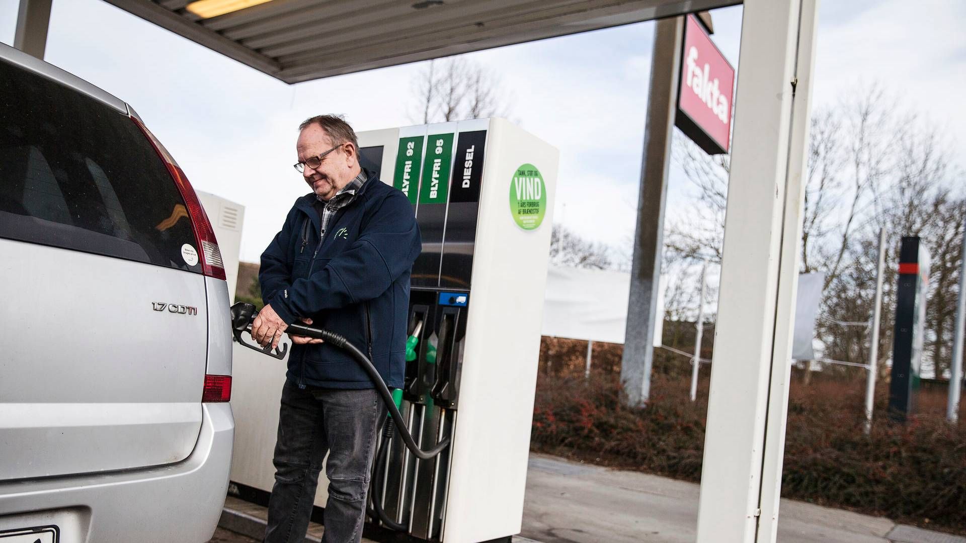 Mandag steg priserne på benzin og diesel med 20 øre per liter. | Foto: Niels Hougaard/Jyllands-Posten/Ritzau Scanpix