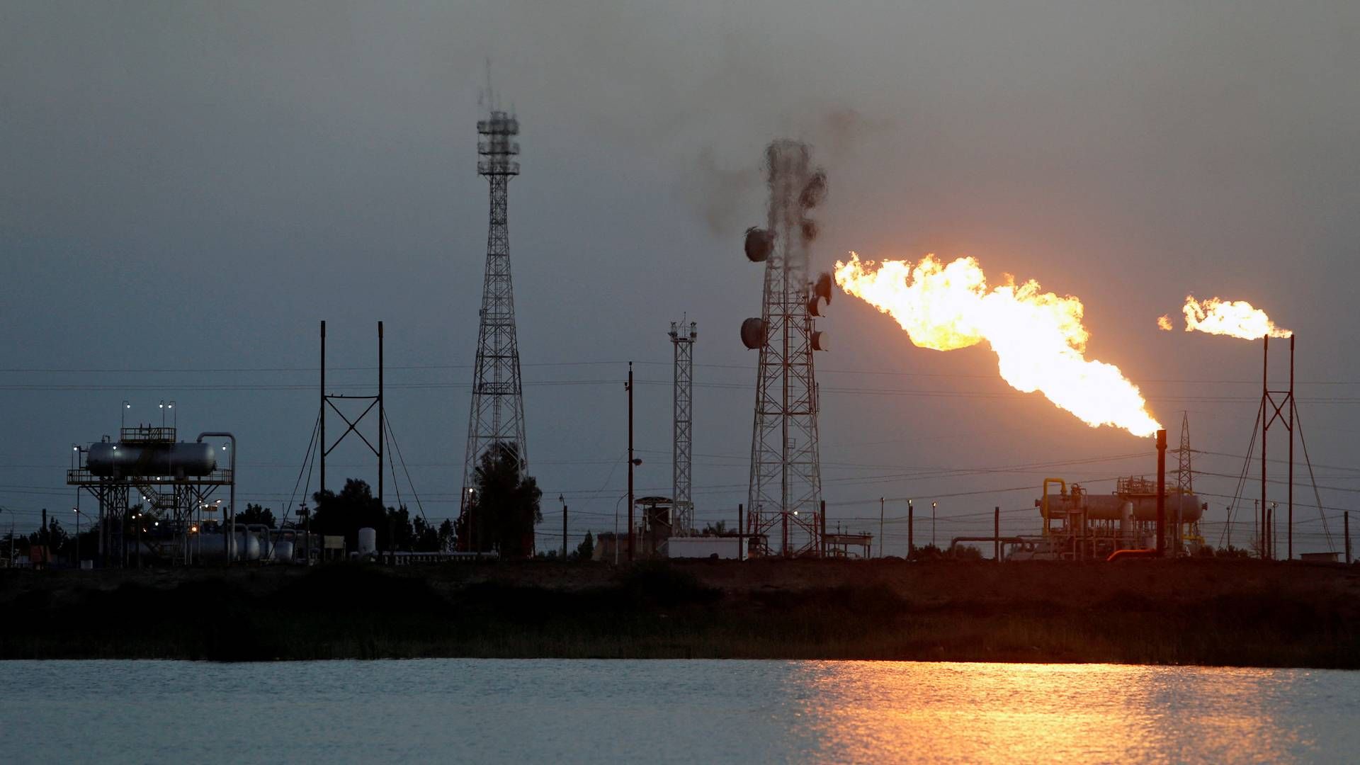 Flaring nord for Basra i Irak. | Foto: Essam Al-Sudani/Reuters/Ritzau Scanpix