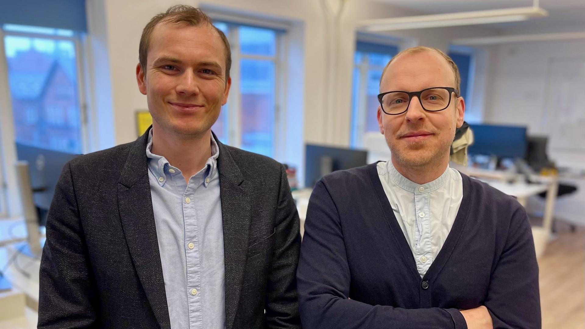 Adm. direktør Henrik J. Mondrup (tv) og CTO Esben T. Bjerregaard har sammen stiftet Orbiscure.