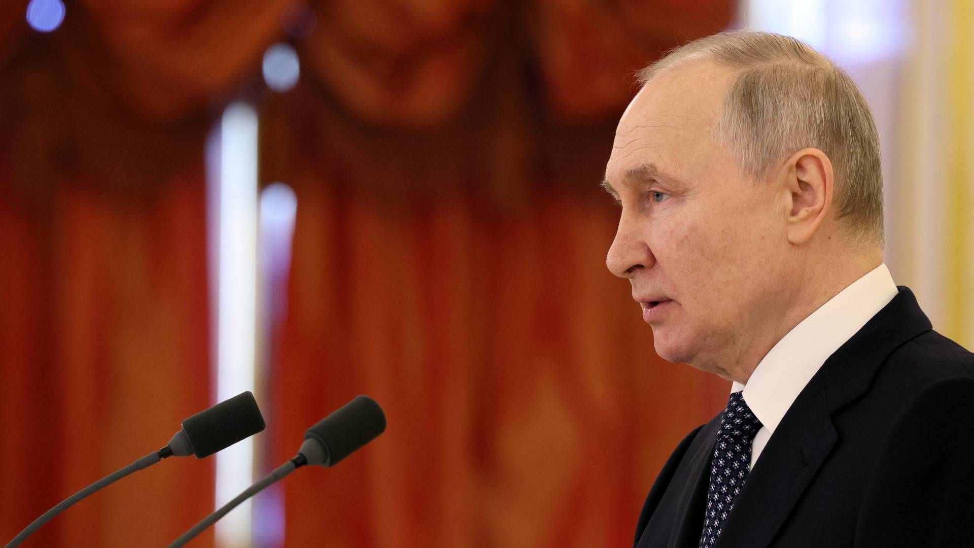 Ruslands præsident, Vladimir Putin, siger onsdag ved en ceremoni i Moskva, at Danmark bør støtte Nord Stream-undersøgelse. | Foto: Sputnik