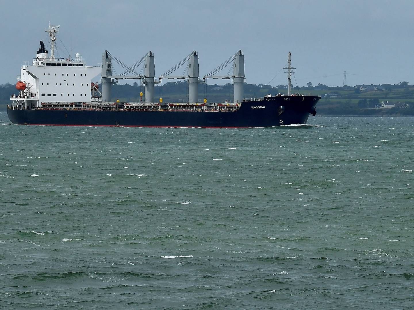 Efter den kornaftalen oprindeligt blev indført, kunne man i august 2022 bl.a. se et ukrainsk skib levere korn til Irland. Arkivfoto. | Foto: Clodagh Kilcoyne/reuters/ritzau Scanpix