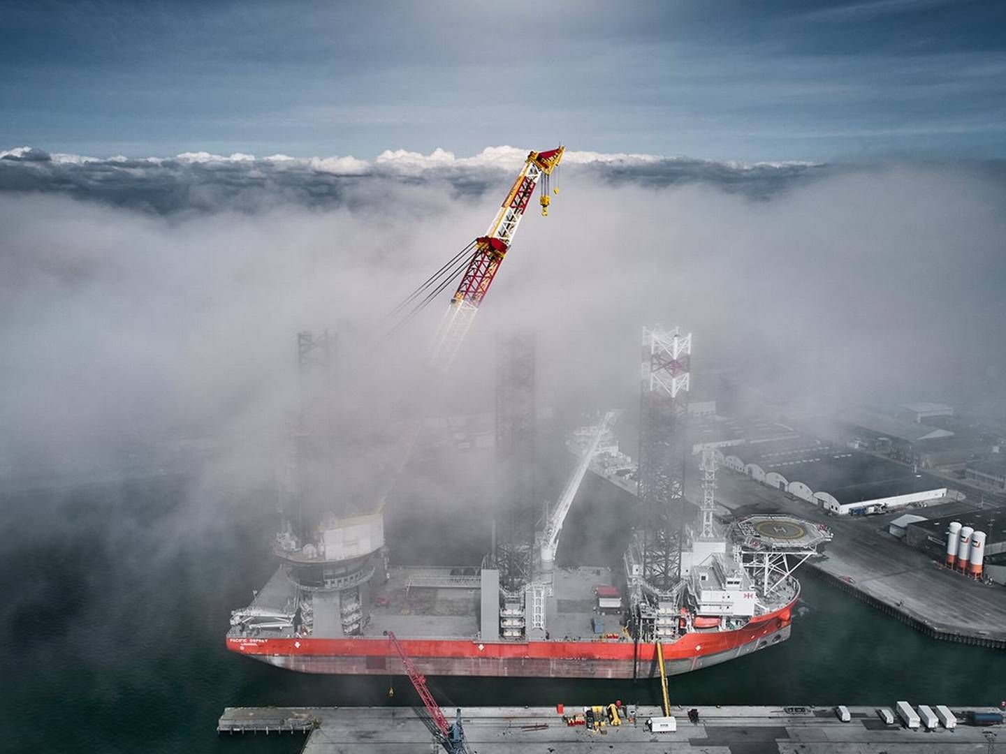 MONTERER HAVVINDTURBINER: Cadeler skal sette opp 26 vindturbiner med et O-klasseskip, og de får en dagsrate på 375.000 euro. | Foto: Cadeler