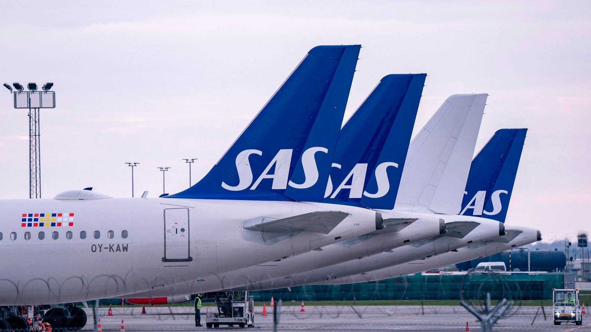 I forbindelse med en sag om statsstøtte kan det blive aktuelt for flyselskabet at sælge SAS Ground Handling. | Foto: Johan Nilsson/AFP/Ritzau Scanpix