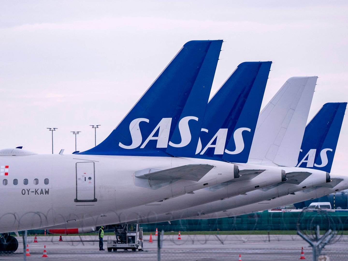 I forbindelse med en sag om statsstøtte kan det blive aktuelt for flyselskabet at sælge SAS Ground Handling. | Foto: Johan Nilsson/AFP/Ritzau Scanpix