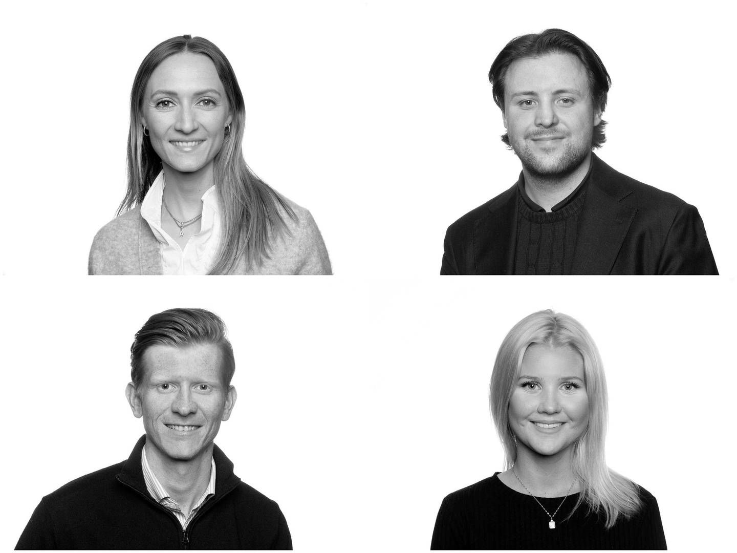 NYE I MALLING: Amalie Gullestad Lunde, Fredrik Thoresen, Lars Wiken og Tonje Frøyseth | Foto: Malling & Co. Collage: EiendomsWatch