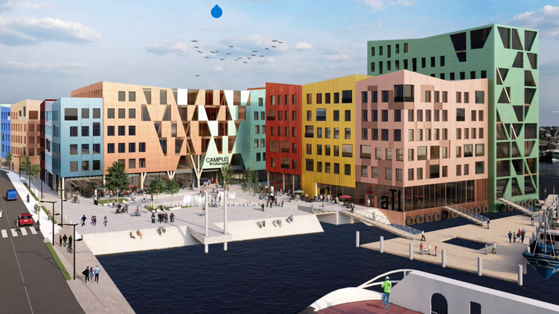 ÅPNER I 2014: Byggingen av Campus Kristiansund er i gang. | Foto: Devoldholmen Utvikling