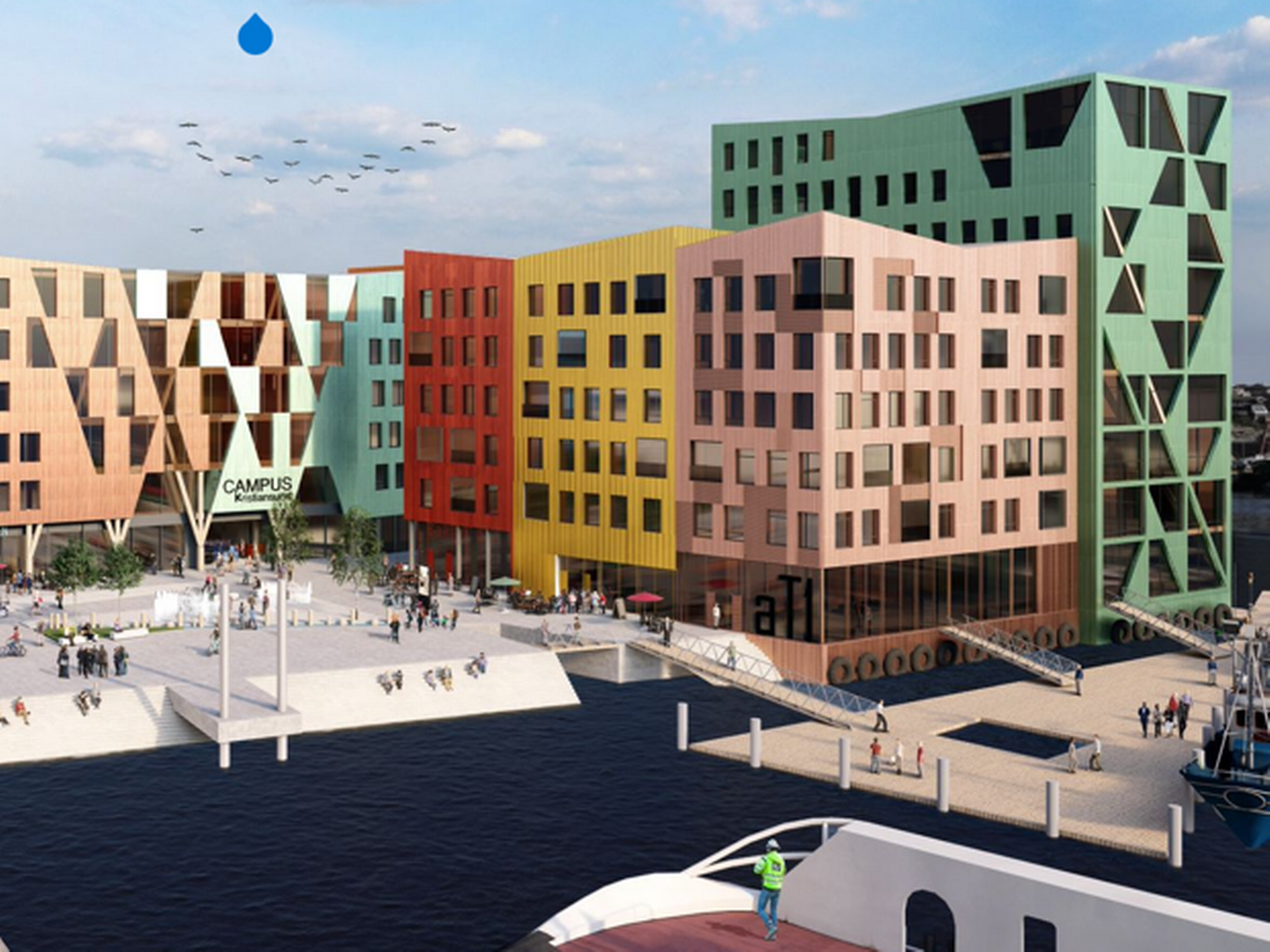 ÅPNER I 2014: Byggingen av Campus Kristiansund er i gang. | Foto: Devoldholmen Utvikling