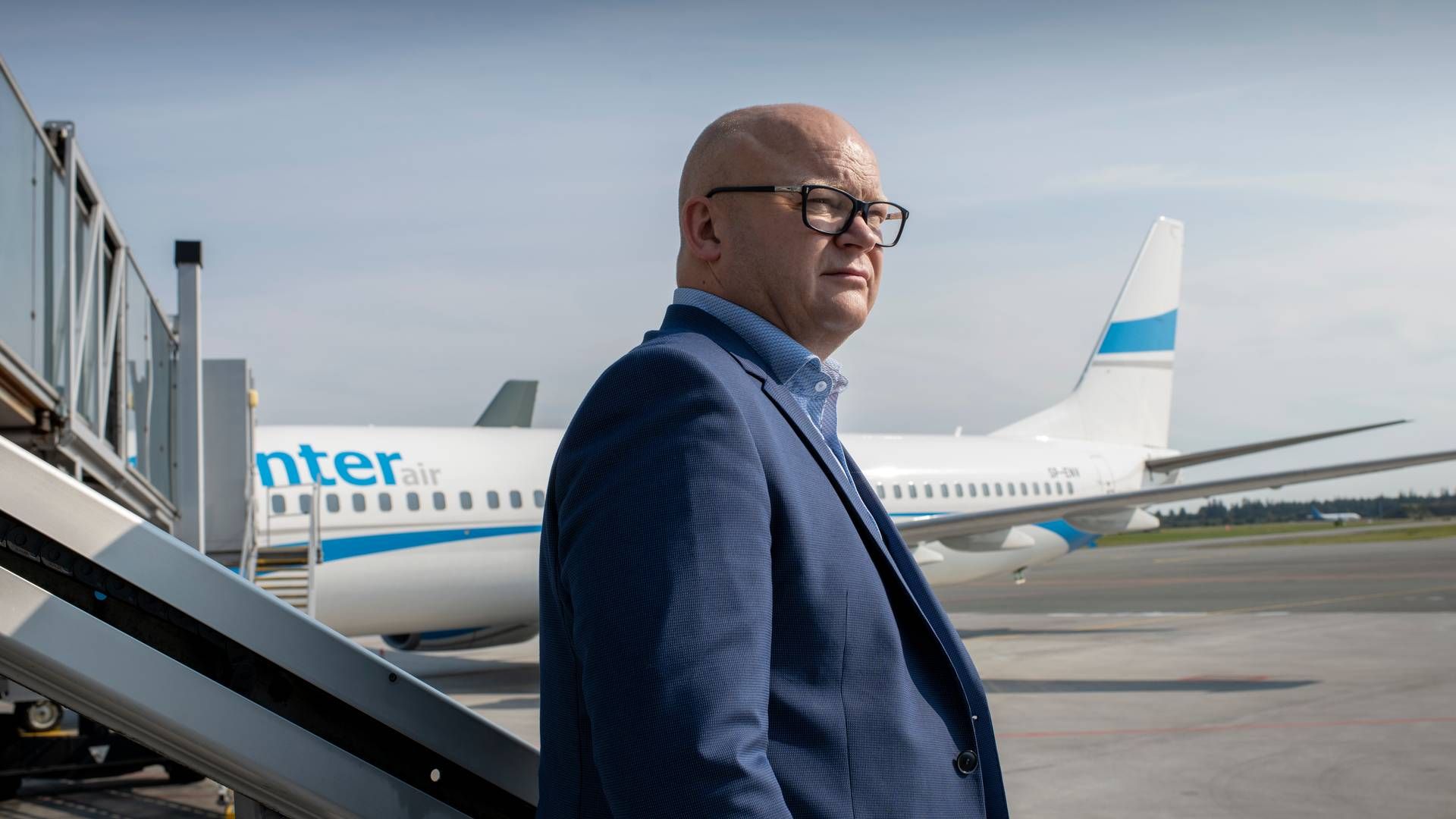 "Maersk Air Cargo er nok den største operatør, vi kunne forestille os at få ind på matriklen, men der er flere store på vej," lyder det fra Jan Hessellund, adm. direktør i Billund Lufthavn. | Foto: Joachim Ladefoged/Ritzau Scanpix