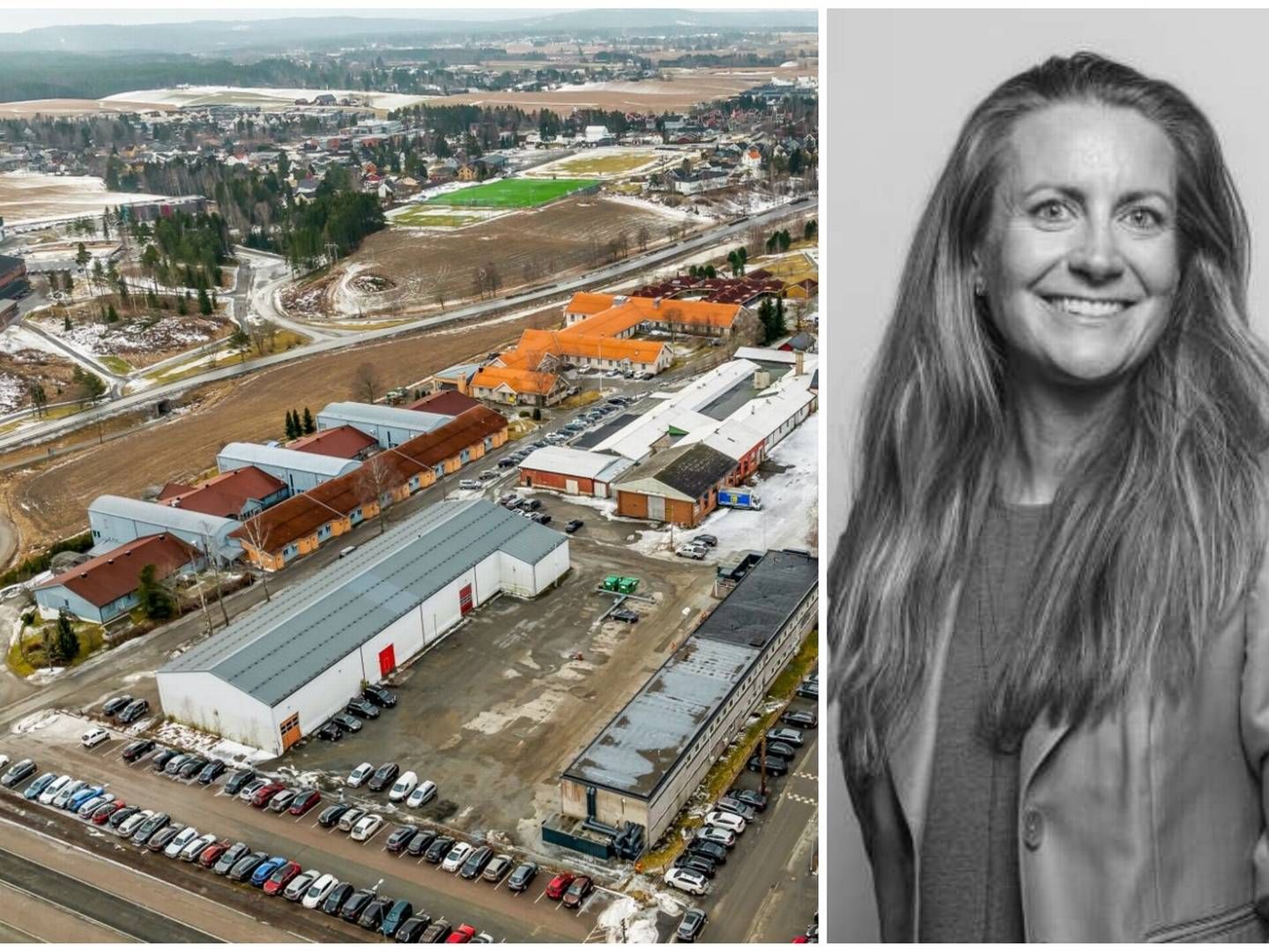 BYGGER PILOT I NES KOMMUNE: Hege Hidle Aaser, direktør i Linstow Helse. | Foto: Linstow. Collage: EiendomsWatch