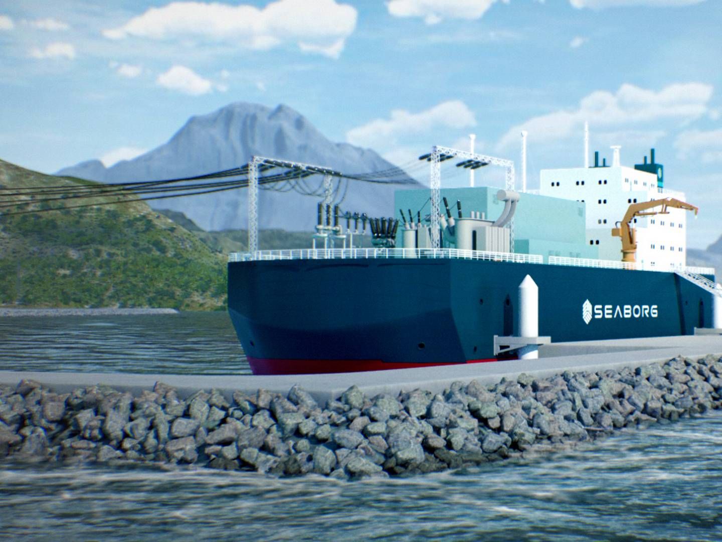 An example of how Seaborg's floating nuclear power plant could look. | Photo: Seaborg