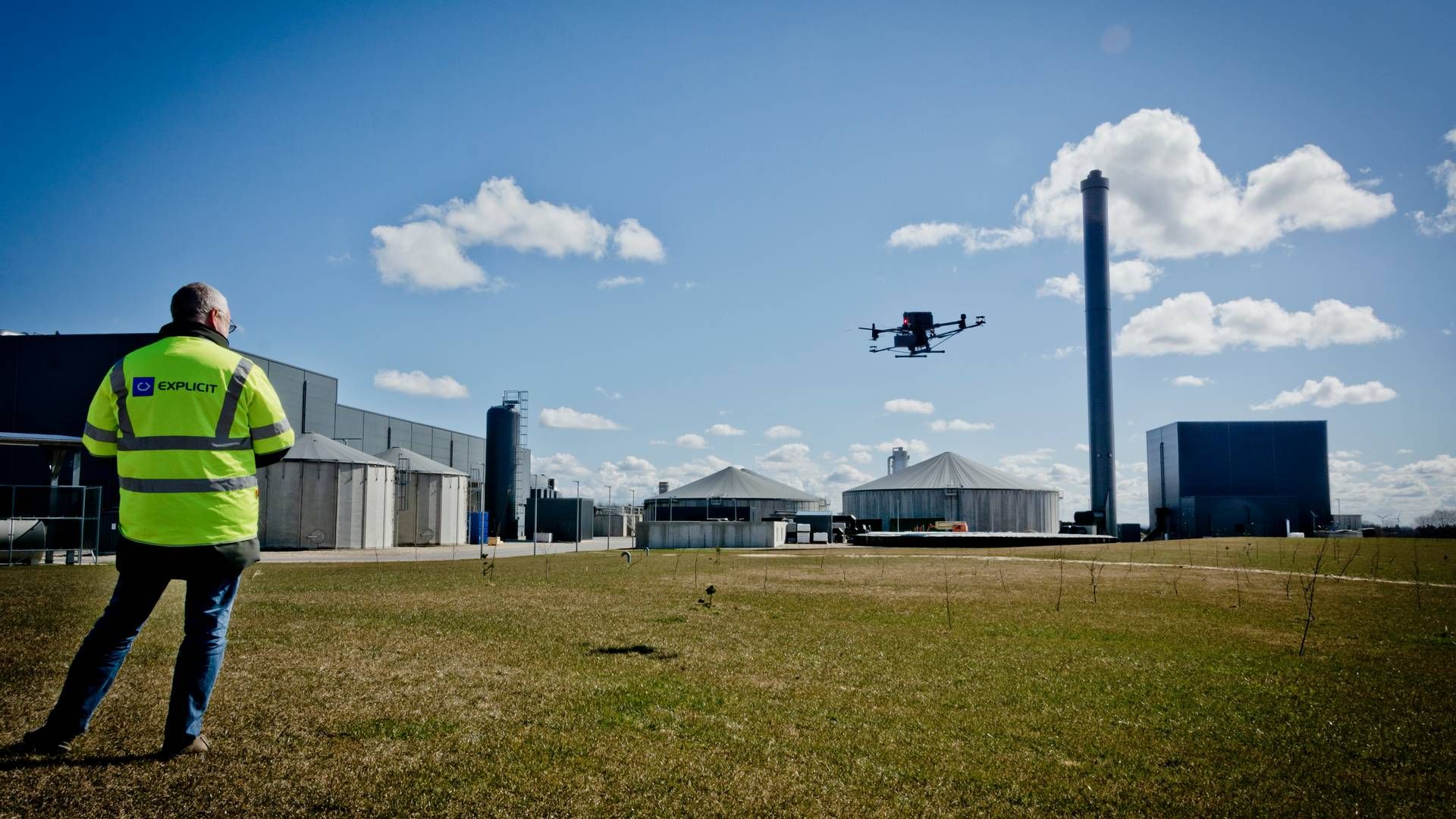 An Explicit drone at work on a biogas facility. | Photo: Explicit Pr