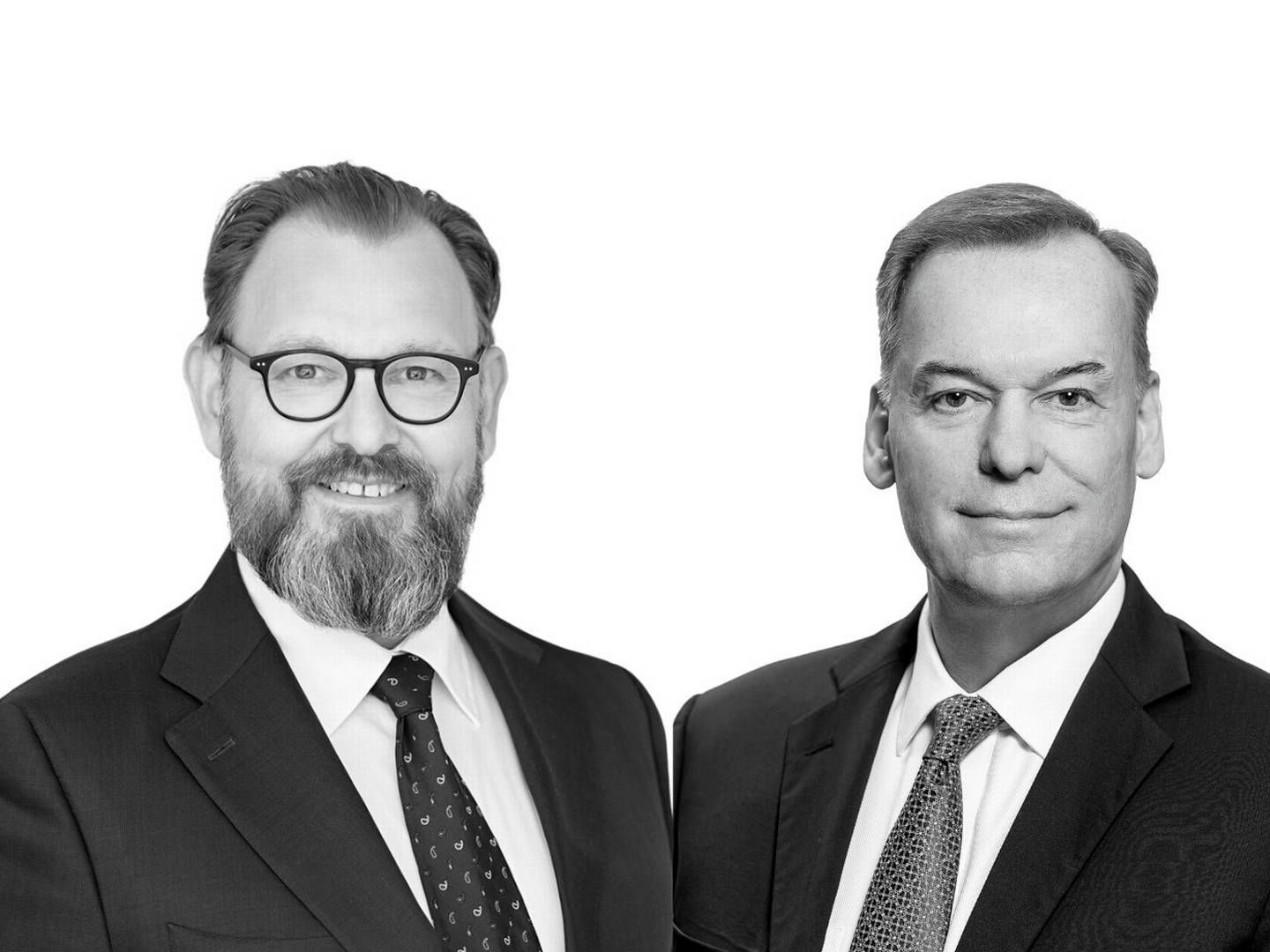 Direktør i Rud Pedersen Group, Morten Rud Pedersen (tv) og Myron Wasylyk, leder af Ukraine-kontoret (th). | Foto: PR