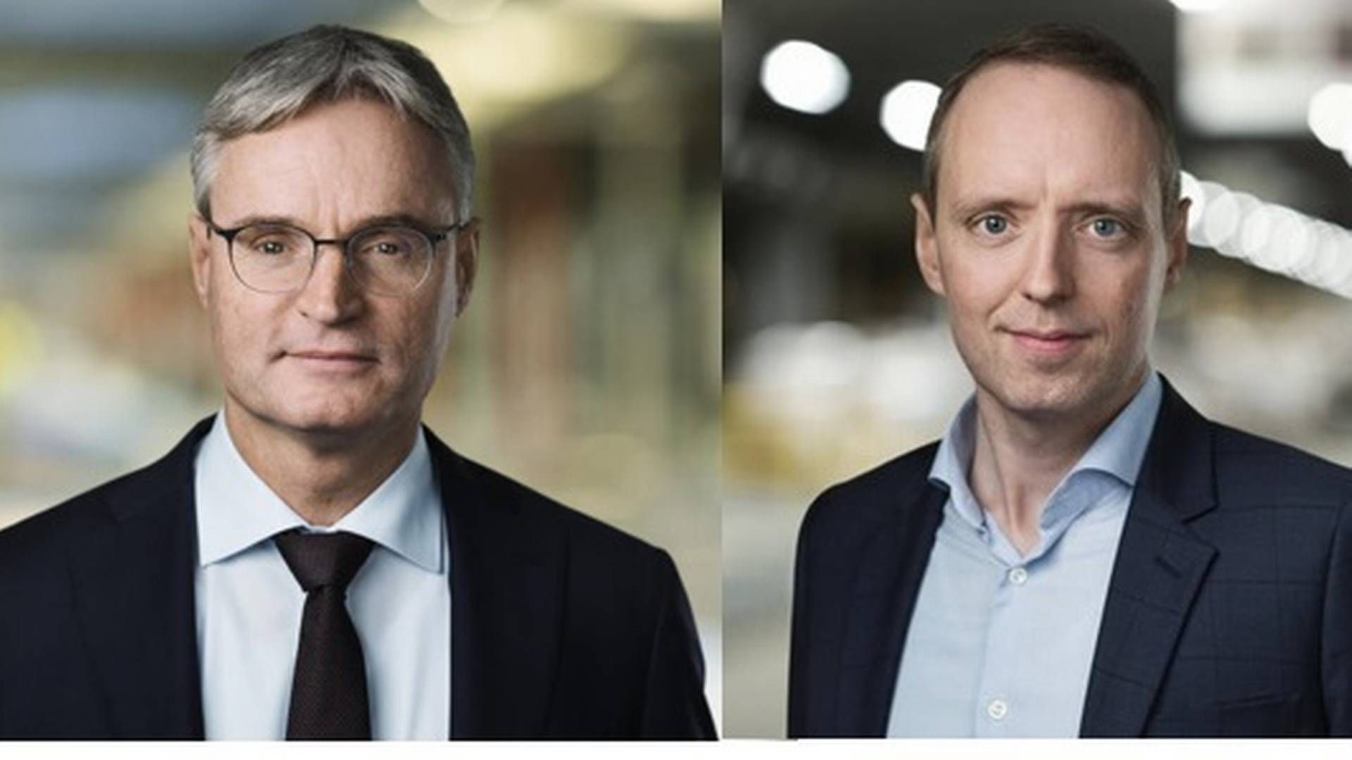 Efter otte års parløb i toppen af Salling Group afløser finansdirektør Anders Hagh (th) til efteråret Per Bank (tv) som adm. direktør. | Foto: PR/Salling Group