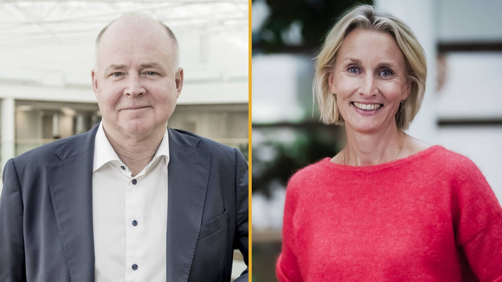 Leder for bedriftsmarked i Nordea Norge, Jon Brenden og landsjef for Nordea Norge og leder for privatmarkedet i banken, Randi Marjamaa. | Foto: Nordea / PR