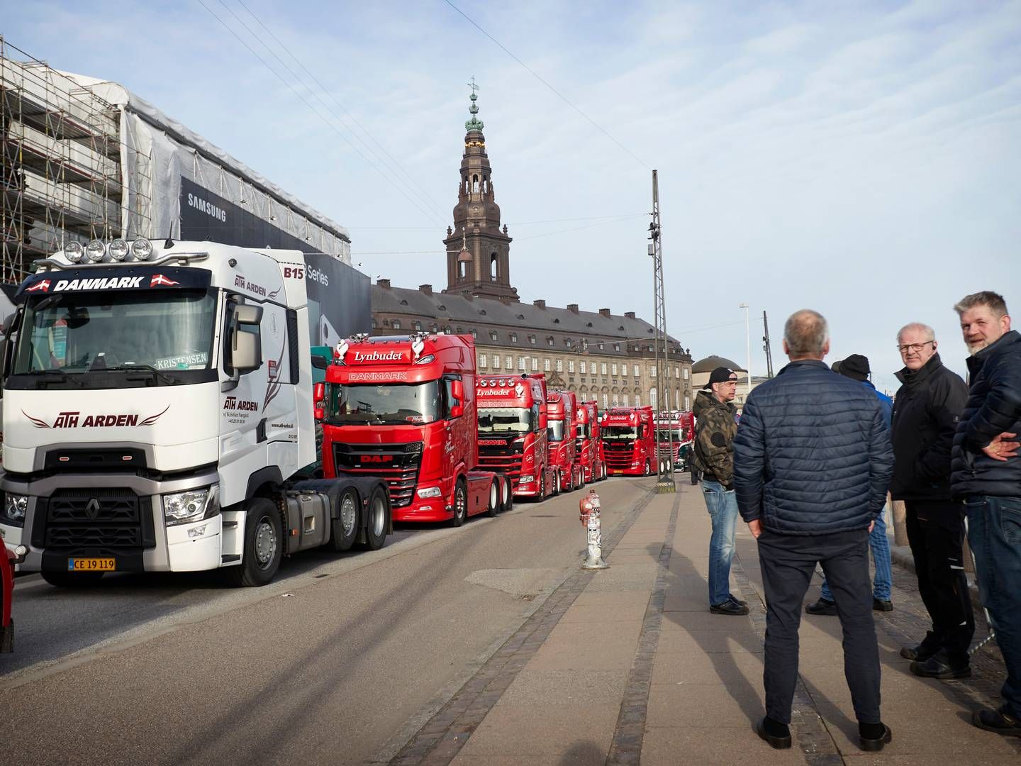 Lastbilsdemonstration ved Christiansborg i begyndelsen af april | Foto: Jens Dresling