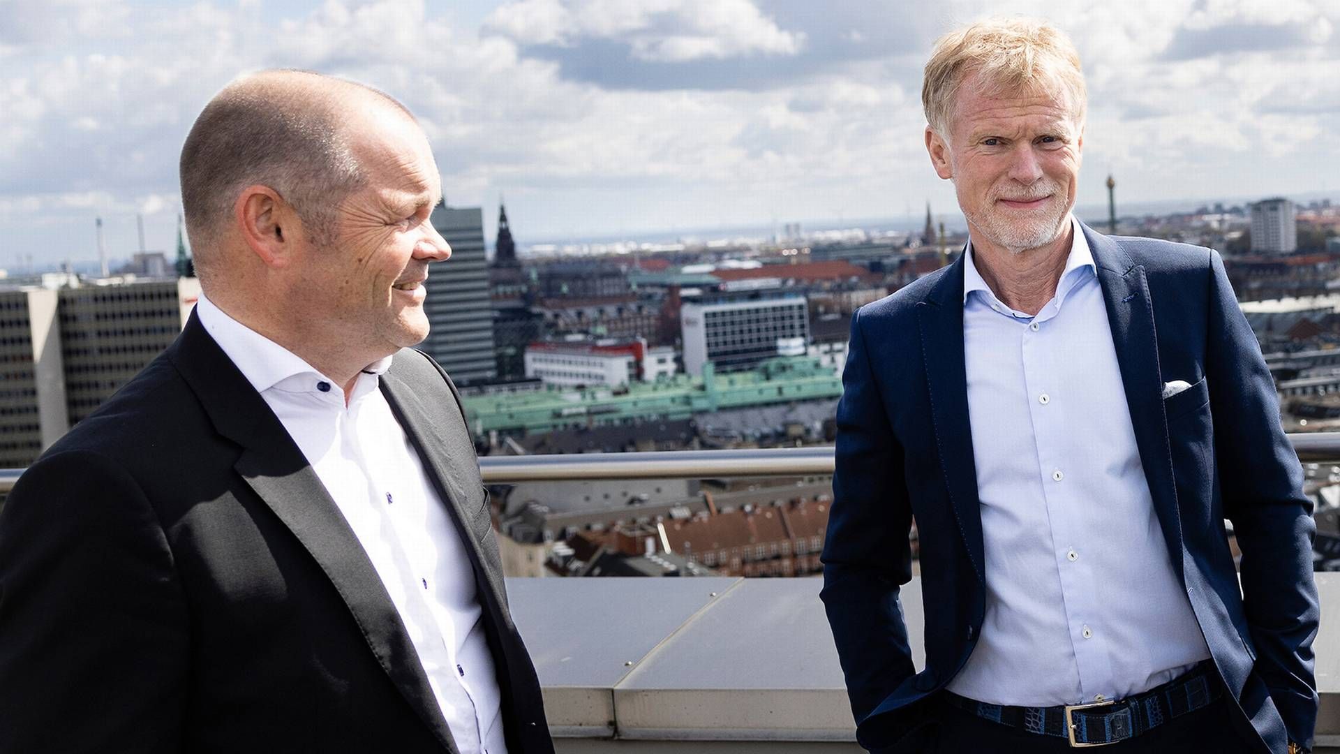 Sammen med den tidligere Colliers-profil Jan Nickelsen (tv.) skal Nordicals’ adm. direktør, Erik Andresen, nu opbygge en ny organisation i hovedstaden. | Foto: PR
