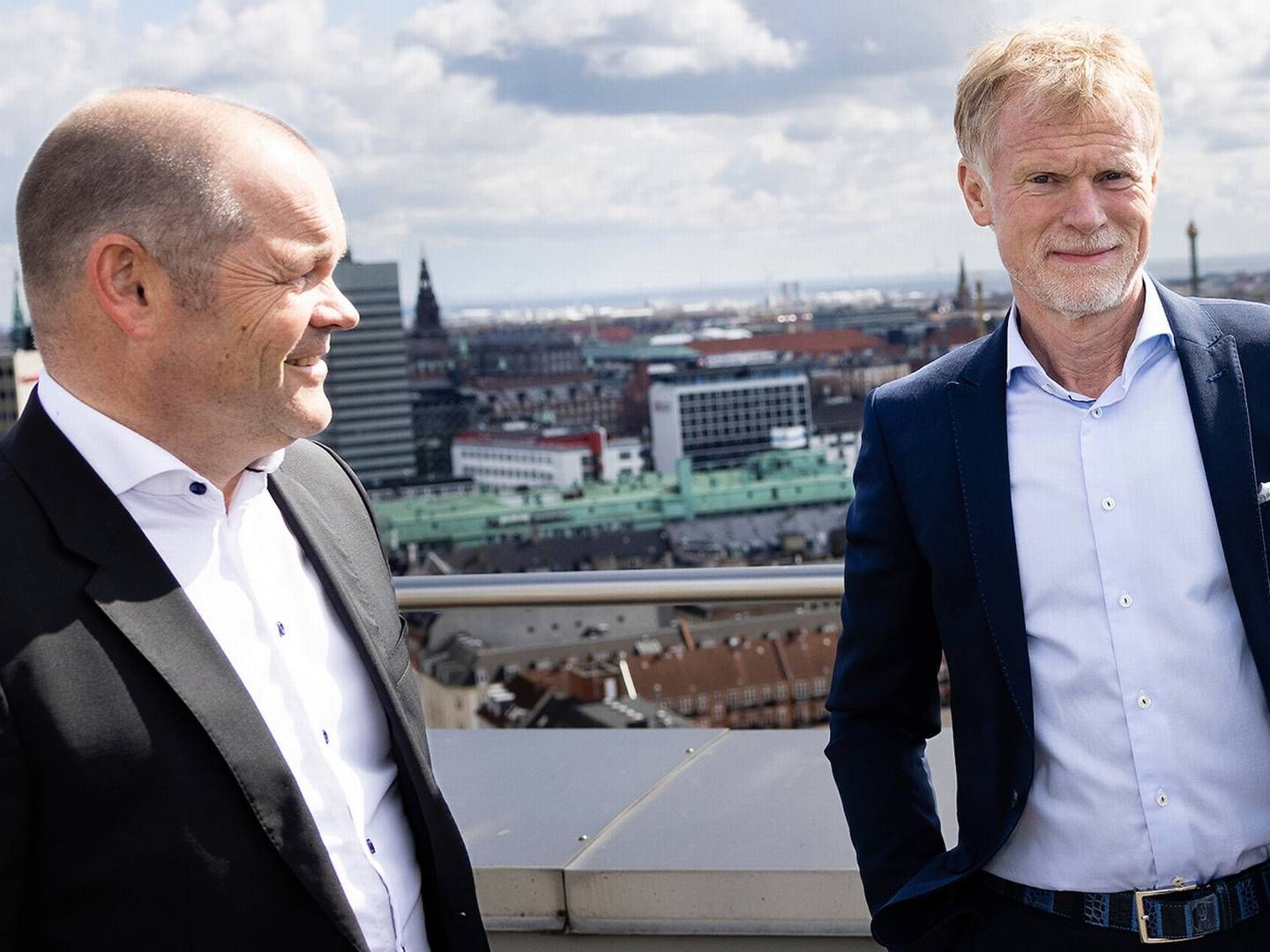Sammen med den tidligere Colliers-profil Jan Nickelsen (tv.) skal Nordicals’ adm. direktør, Erik Andresen, nu opbygge en ny organisation i hovedstaden. | Foto: PR