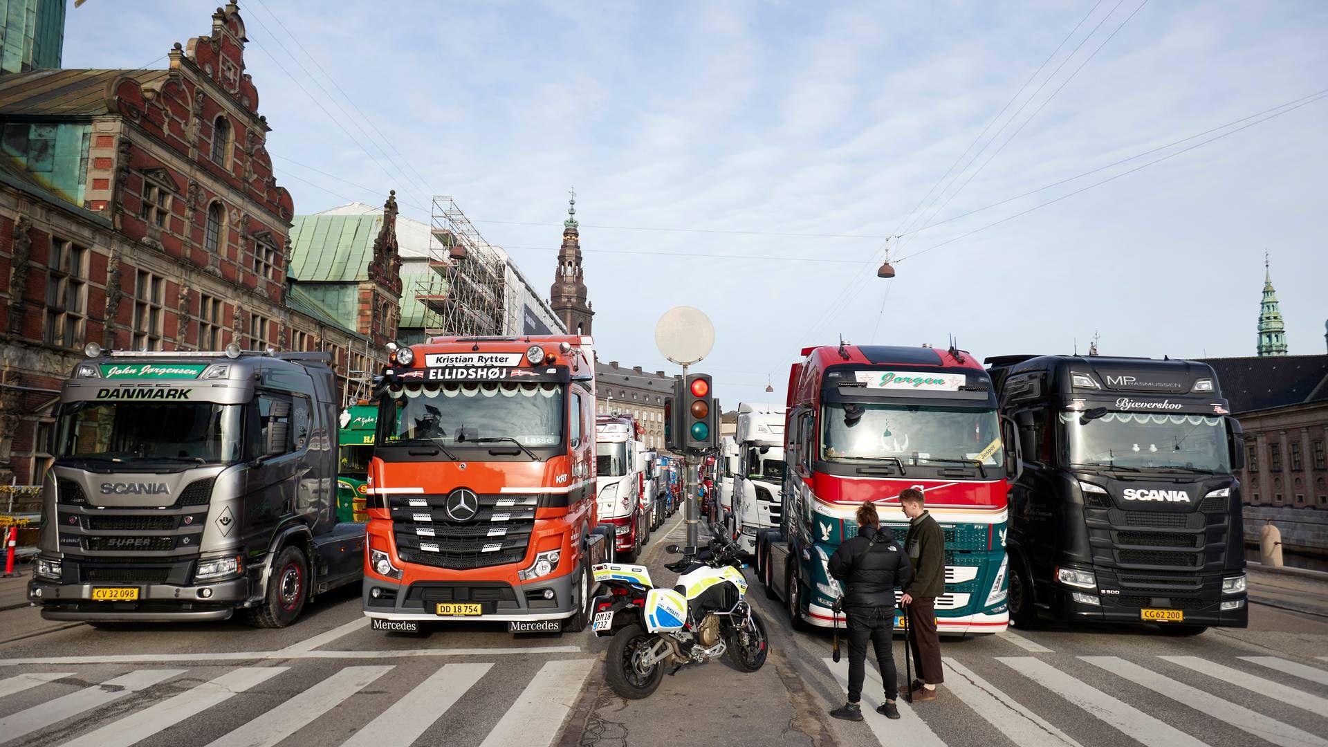 Sidste protestaktion mod kilometerafgiften fandt sted på Christiansborg inden påske. | Foto: Jens Dresling