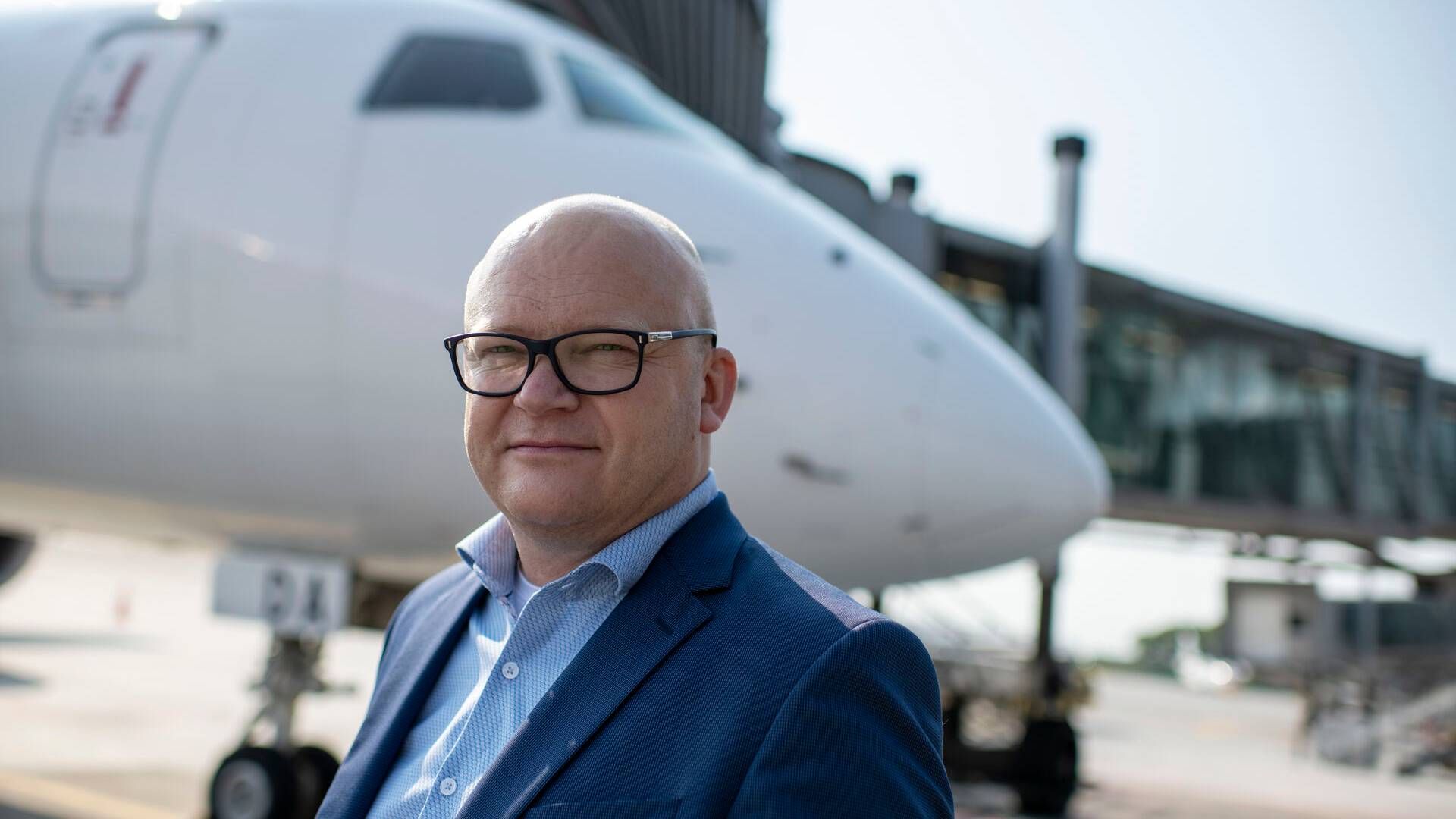 Jan Hessellund, adm. direktør for Billund Lufthavn, mener, passagervæksten i april vidner om et stort rejsebehov. | Foto: Joachim Ladefoged/Ritzau Scanpix