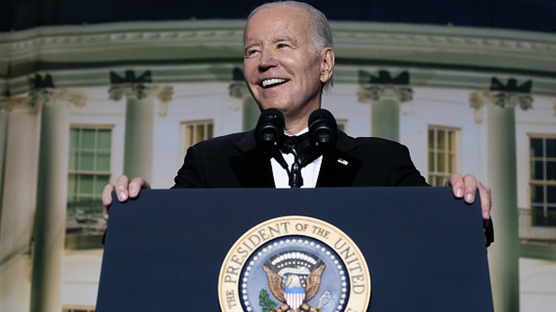 Joe Bidens standuptale analyseret. Det er ikke kun for sjov, men et vitalt forsøg på at få fire år mere som præsident ved at vise overskud. | Foto: Getty Images.