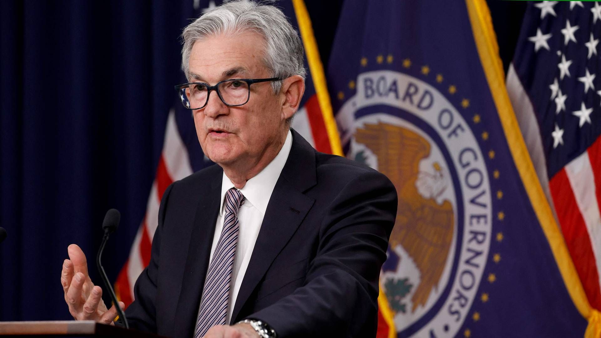 Formand Jerome Powell og resten af den amerikanske centralbanks ledelse besluttede i går, onsdag, at hæve renten. | Foto: Anna Moneymaker
