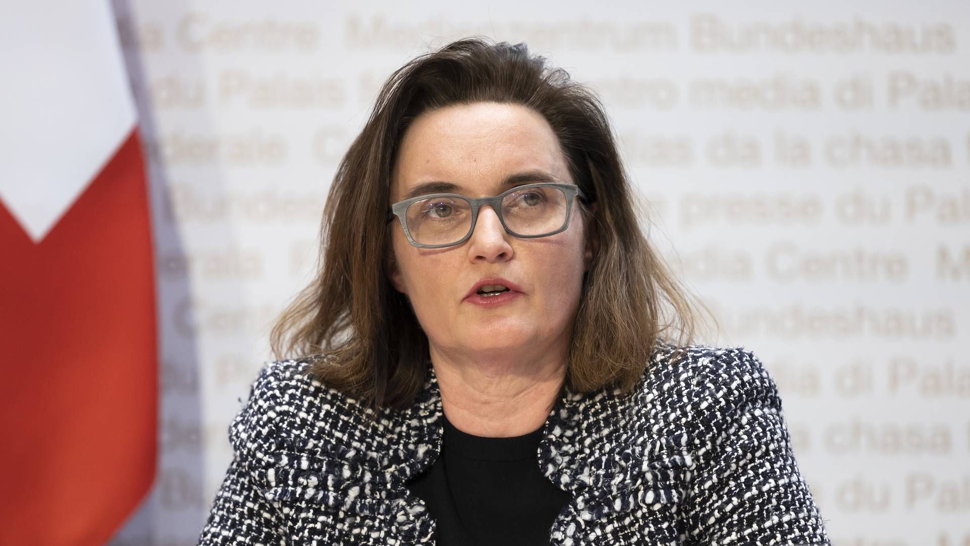Marlene Amstad, Chefin der Schweizer Finanzmarktaufsicht Finma. | Foto: picture alliance/KEYSTONE | PETER KLAUNZER