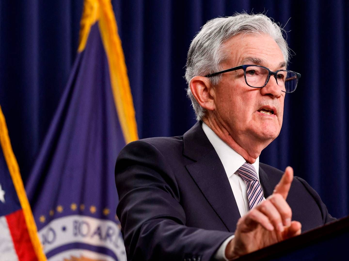 Op, op, op. Fed-formand Jerome Powell har afvist nye rentestigninger lige forude, men markedet tror noget andet. | Foto: Anna Moneymaker/AFP/Ritzau Scanpix