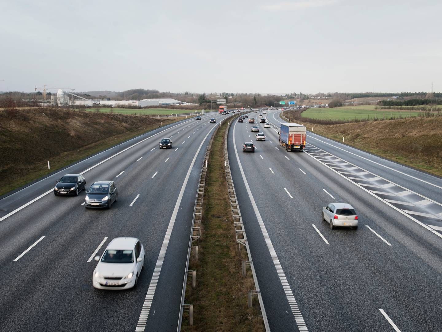 I Vejle skal der arbejdes hen imod færre biler i stedet for at forbyde fossile køretøjer. | Foto: Kenneth Lysbjerg Koustrup/Jyllands-Posten/Ritzau Scanpix