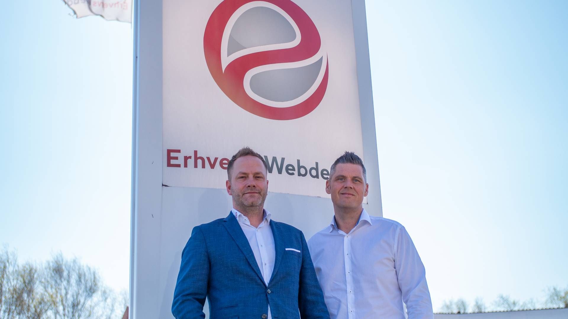 De to stiftere af Erhvervs Webdesign med hovedkontor i Esbjerg, Klaus Bisgaard tv. og Thomas Jensen, får kapitalfond i ejerkredsen. | Foto: Erhvervswebdesign