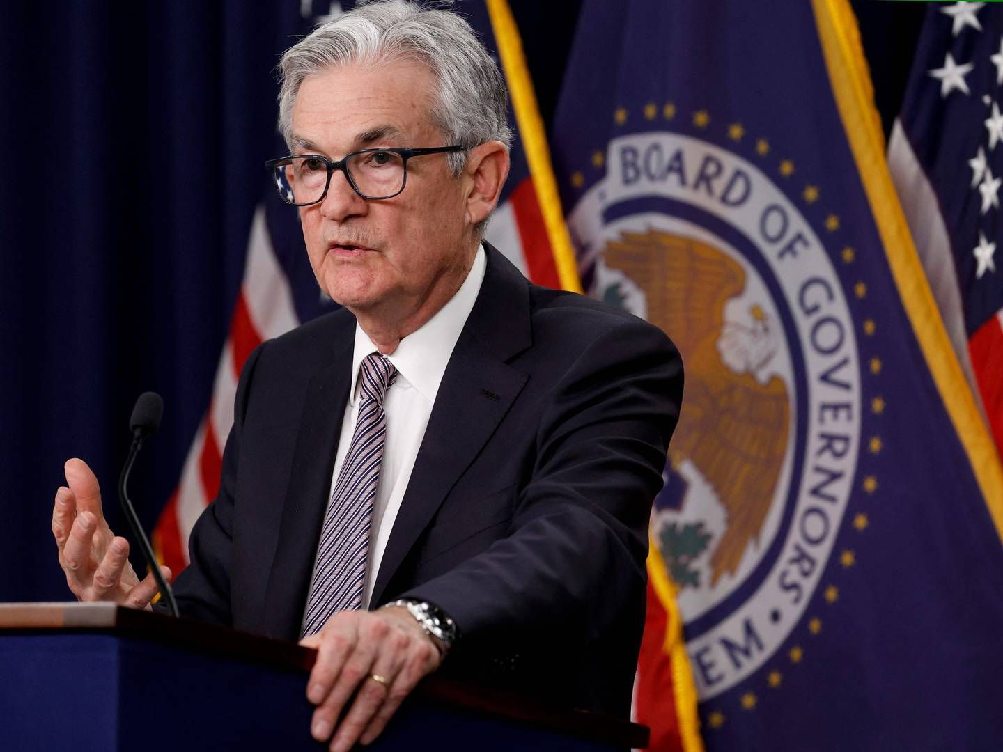 Jerome Powell er formand for den amerikanske centralbank, Federal Reserve. | Foto: Anna Moneymaker/AFP/Ritzau Scanpix