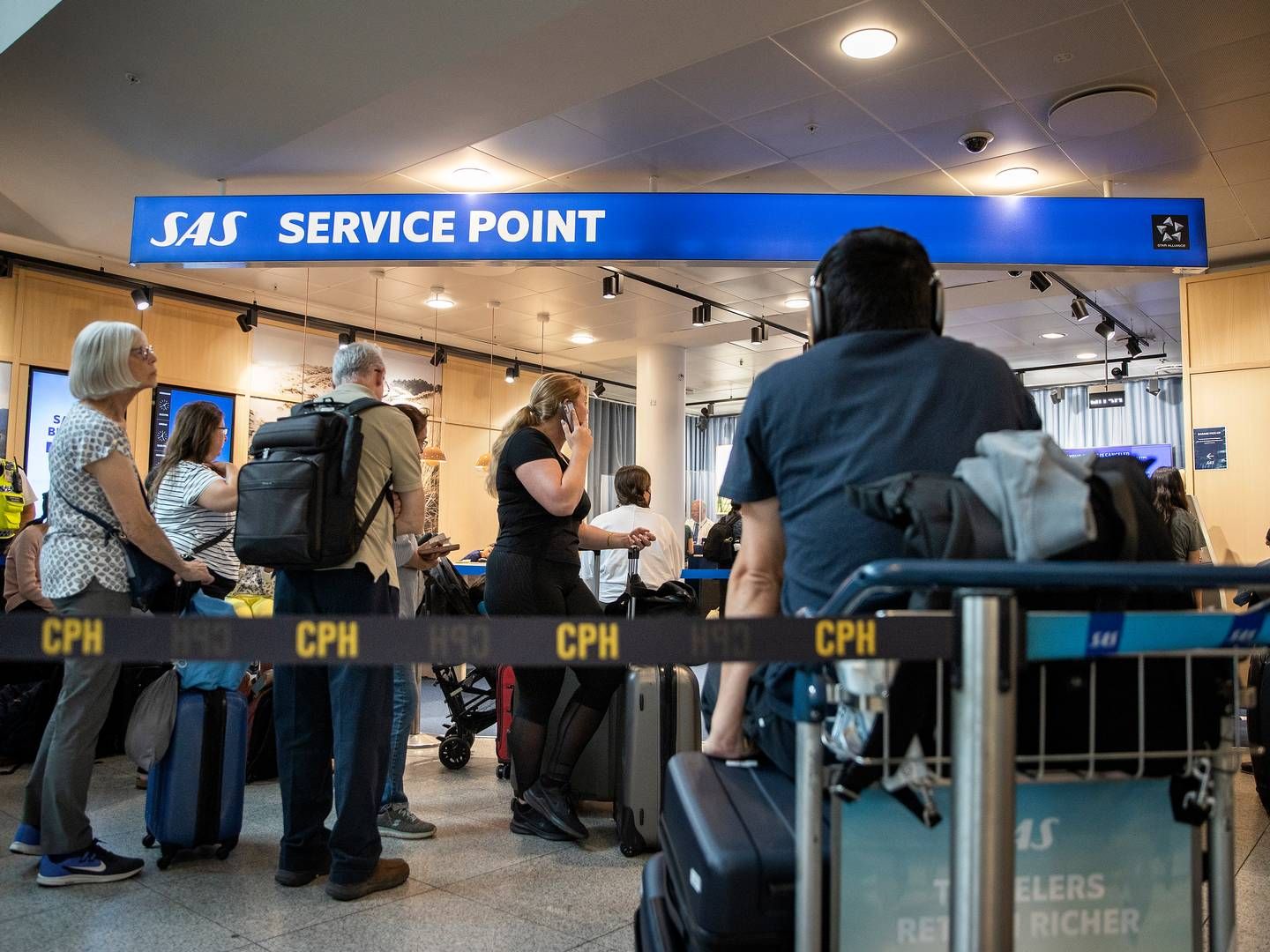 Strejke blandt SAS-piloter kunne mærkes på den danske luftfart i den forgangne sommer. Netop strejker er også en af risikofaktorerne denne sommer, vurderer lufthavnsorganisation. | Foto: Finn Frandsen/Ritzau Scanpix