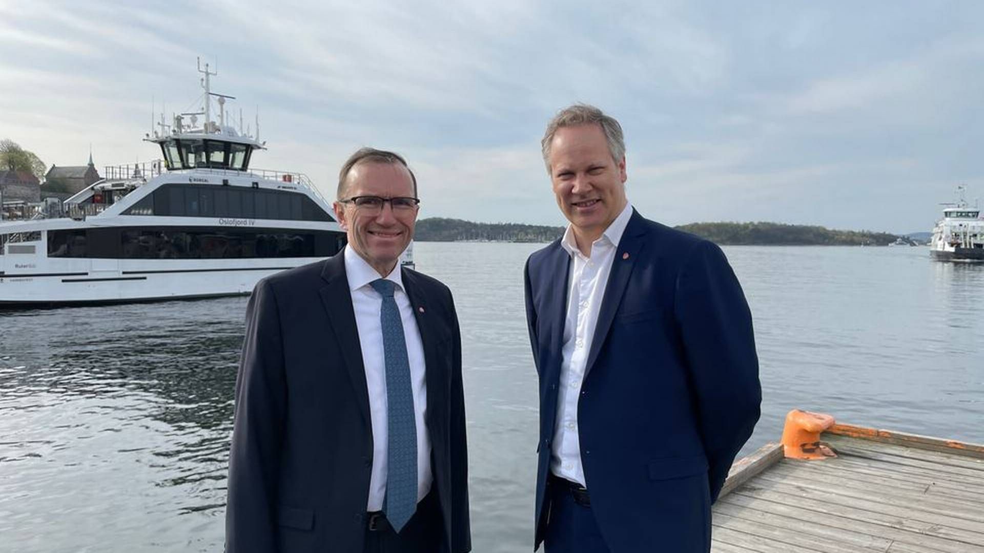 SETTER KRAV: Klima- og miljøminister Espen Barth Eide og samferdselsminister Jon-Ivar Nygård. | Foto: Frøydis Tornøe, Samferdselsdepartementet