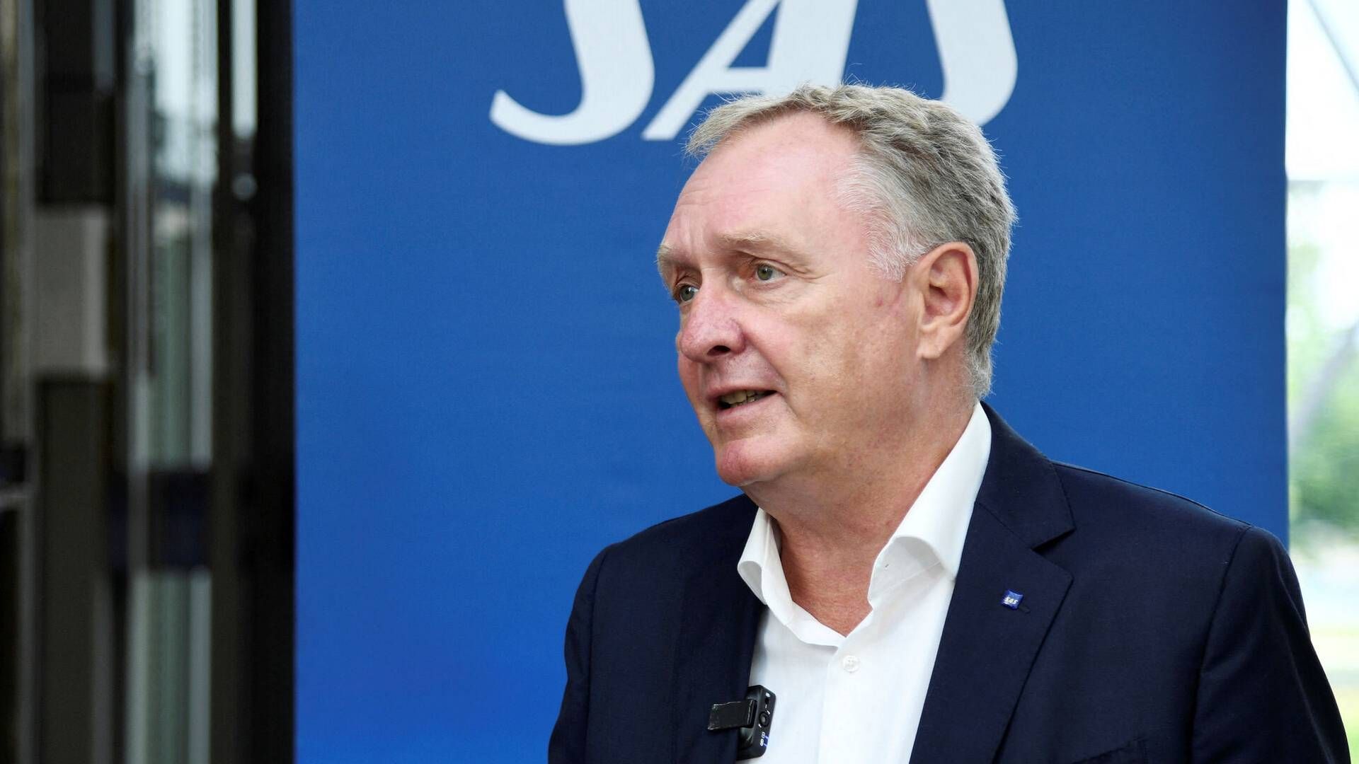 SAS-formand Carsten Dilling fortæller, at SAS' forretning fortsætter som normalt, efter EU-dom har annulleret statstøtte for 7 mia. kr. | Foto: Tt News Agency/Reuters/Ritzau Scanpix
