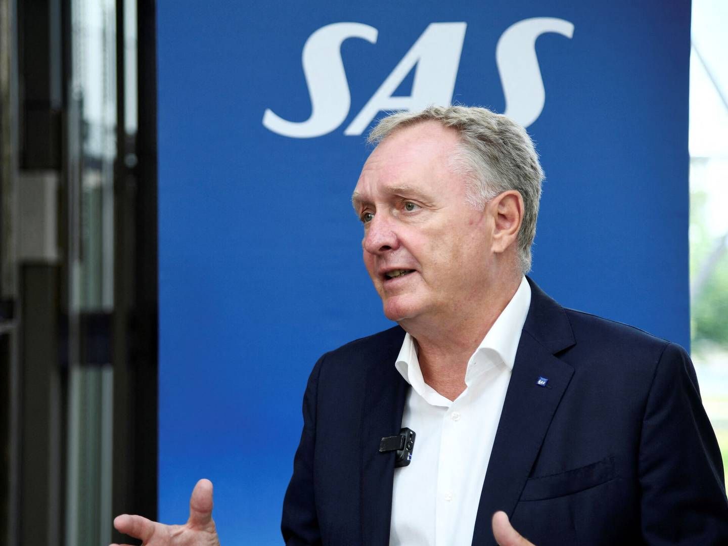 SAS-formand Carsten Dilling fortæller, at SAS' forretning fortsætter som normalt, efter EU-dom har annulleret statstøtte for 7 mia. kr. | Foto: Tt News Agency/Reuters/Ritzau Scanpix