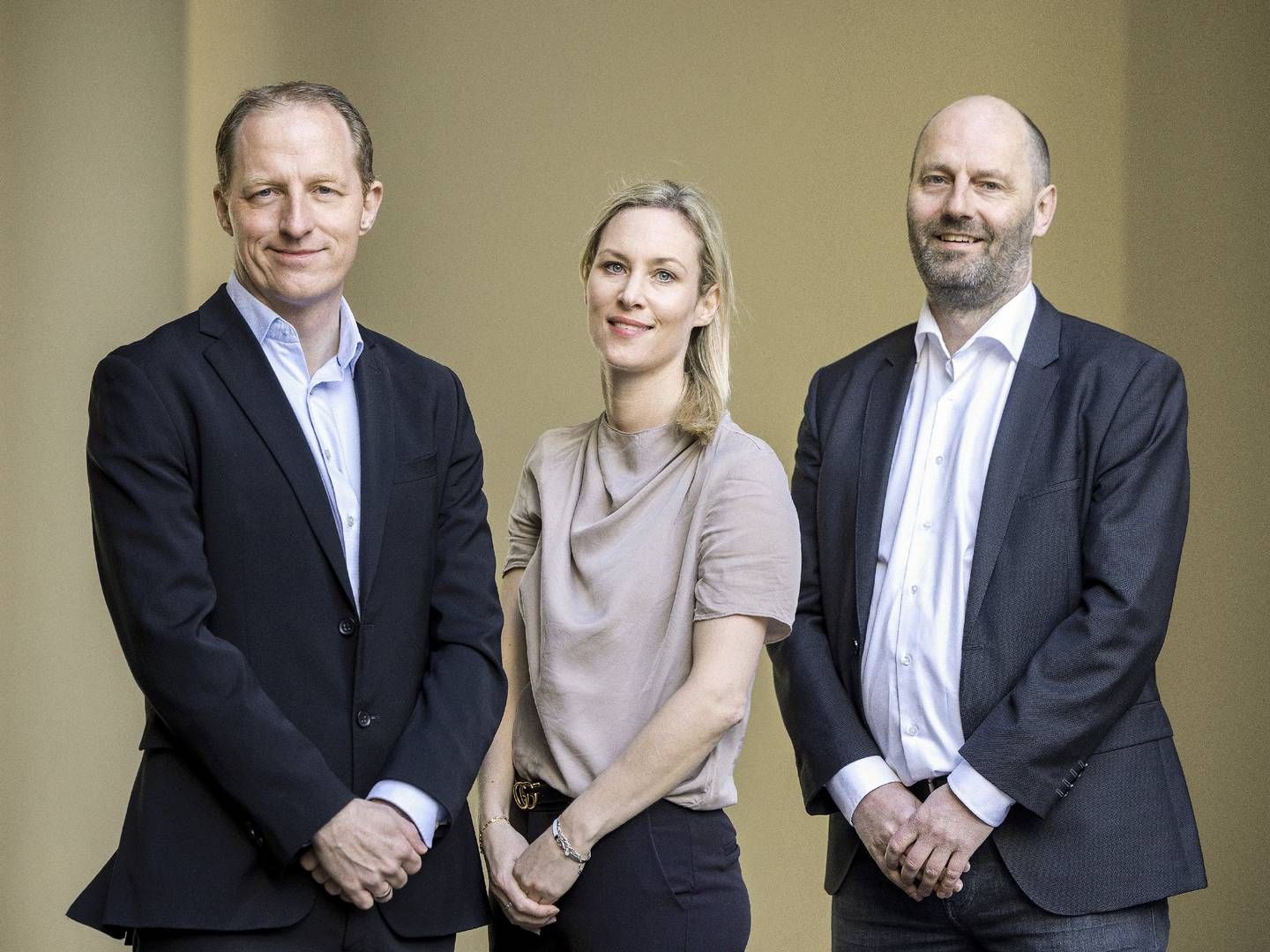 Martin Munkesø, Linsay McPhater og Claus Bajlum er hentet til Industriens Pension, hvor de får titel af senior investment managers. | Foto: Industrienspension