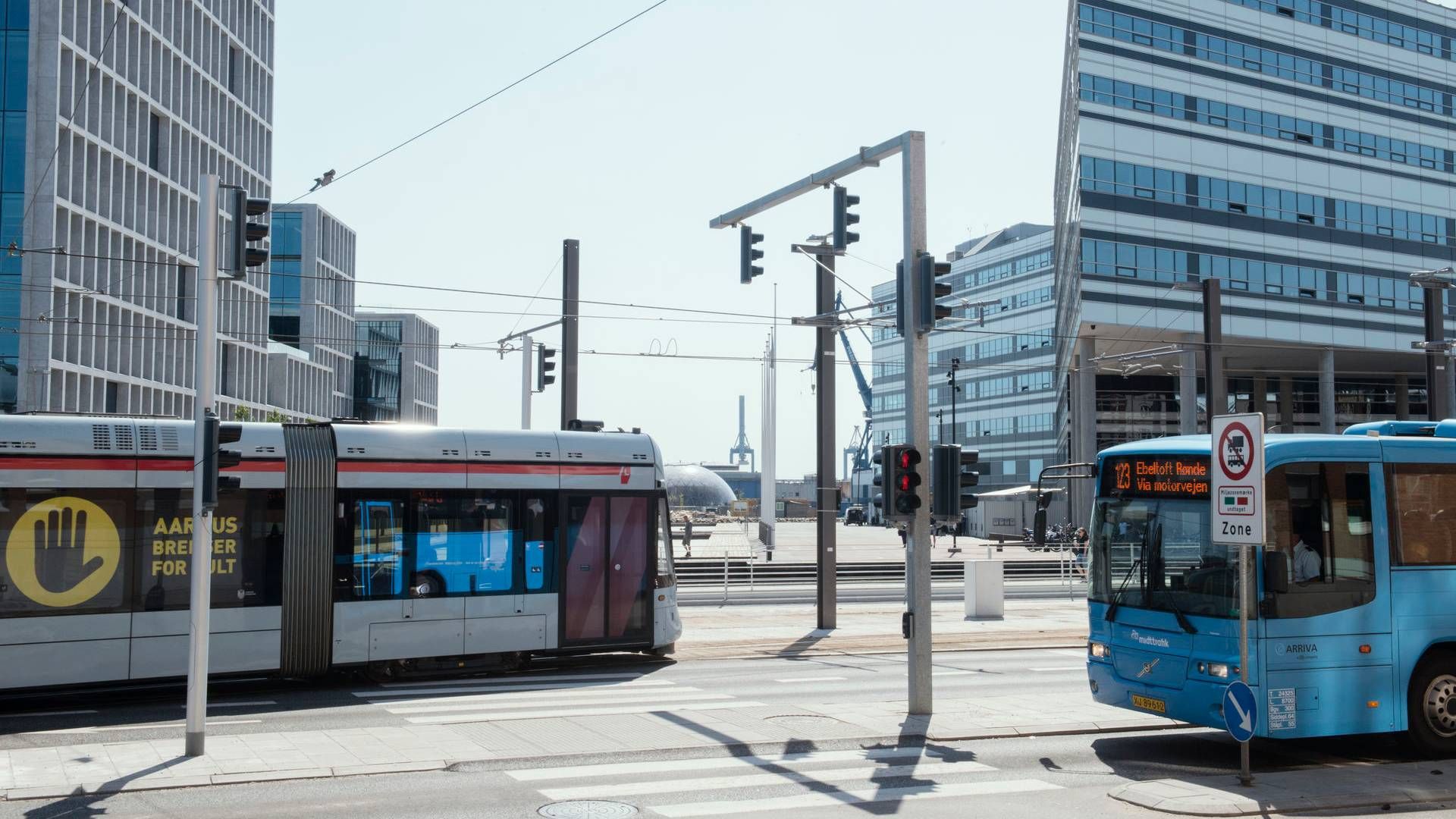 Letbanen brugte færre penge end budgetteret i 2022, mens busdriften gik væsentligt over budget. | Foto: Lau-Nielsen Morten/Ritzau Scanpix