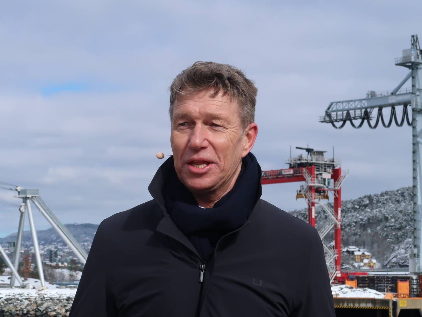 ØKER SUBSIDIETAKET: Olje- og energiminister Terje Aasland bekrefter at taket for subsidier til Sørlige Nordsjø II økes fra 15 til 23 milliarder kroner. | Photo: Anders Lie Brenna