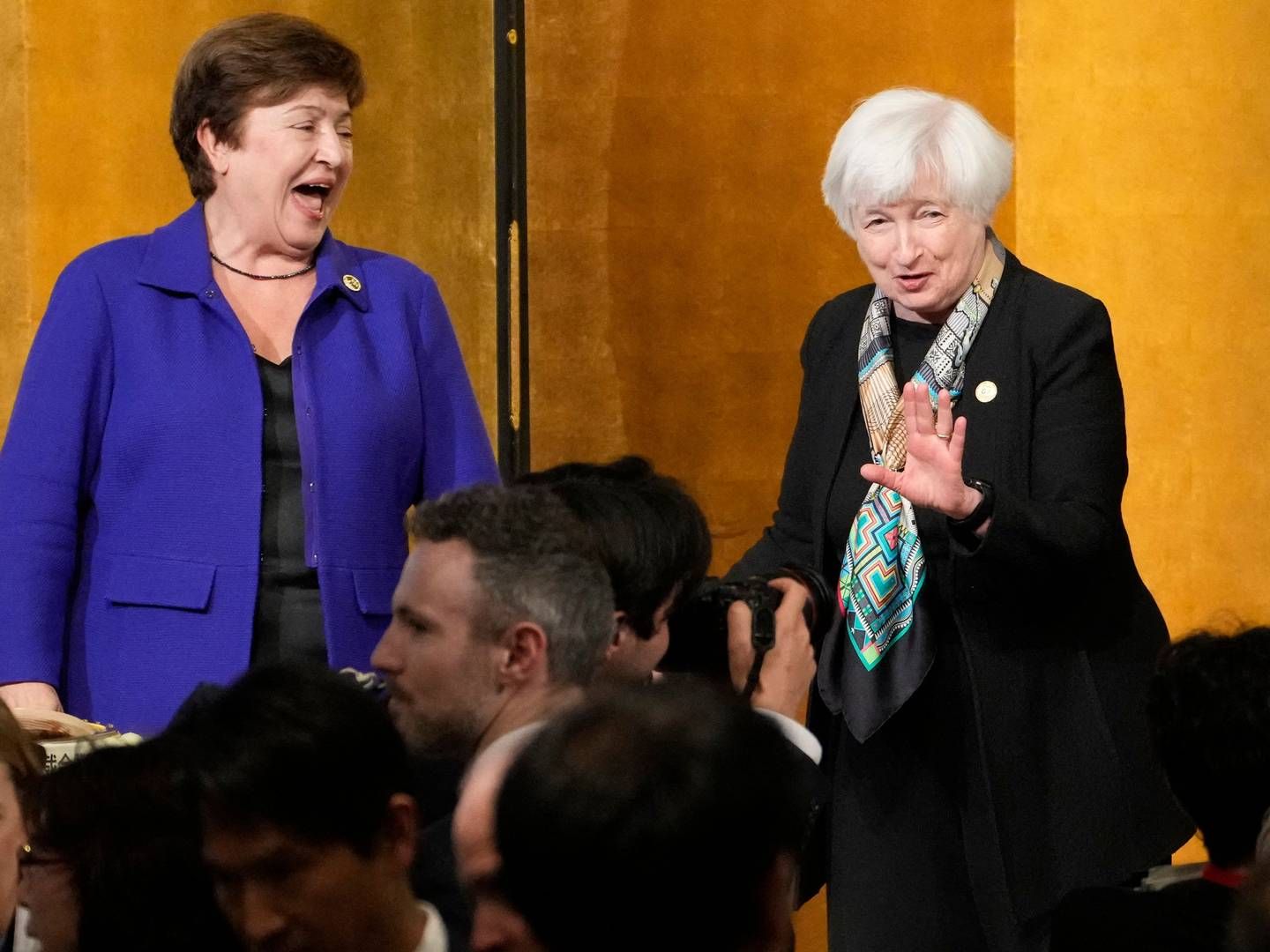 IMF-chef Kristalina Georgieva sammen med den amerikanske finansminister Janet Yellen. | Foto: Shuji Kajiyama