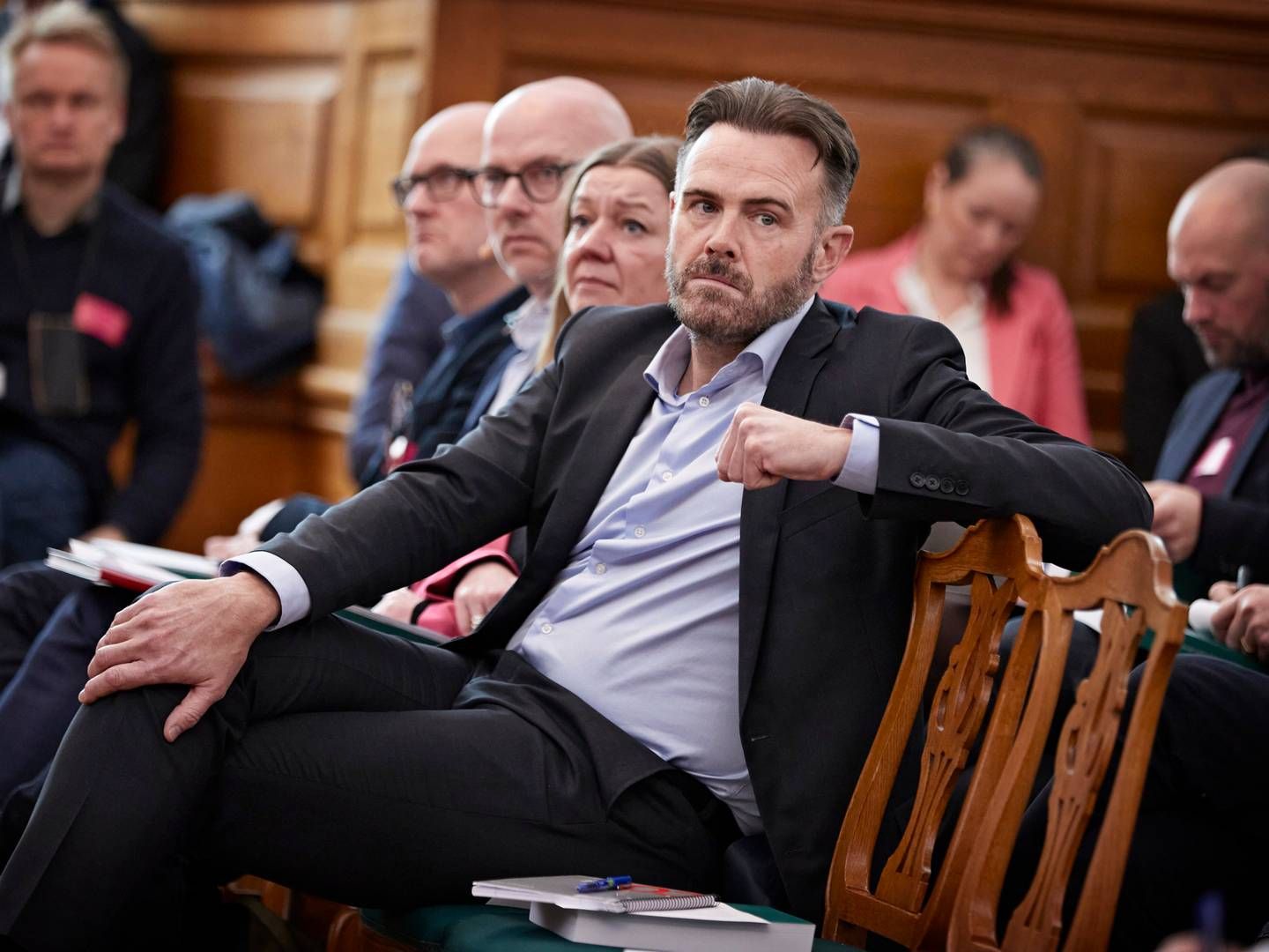 Peter Stensgaard Mørch is seen in the Danish parliament in his role as permanent secretary at the Ministry of Finance. | Photo: Jens Dresling