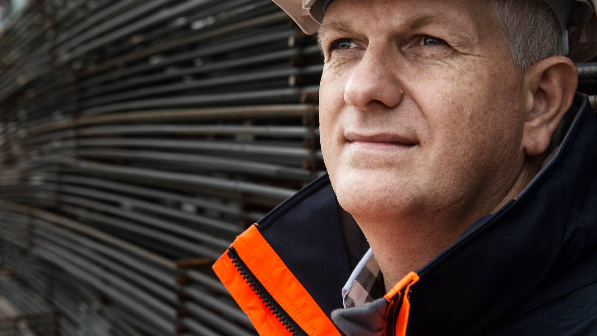 "Helt som ventet ser vi en afmatning inden for byggeri," siger Aarsleff-topchef Jesper Kristian Jacobsen, der i stedet kan se anlægsforretningen vokse. | Foto: Morten Lau-Nielsen