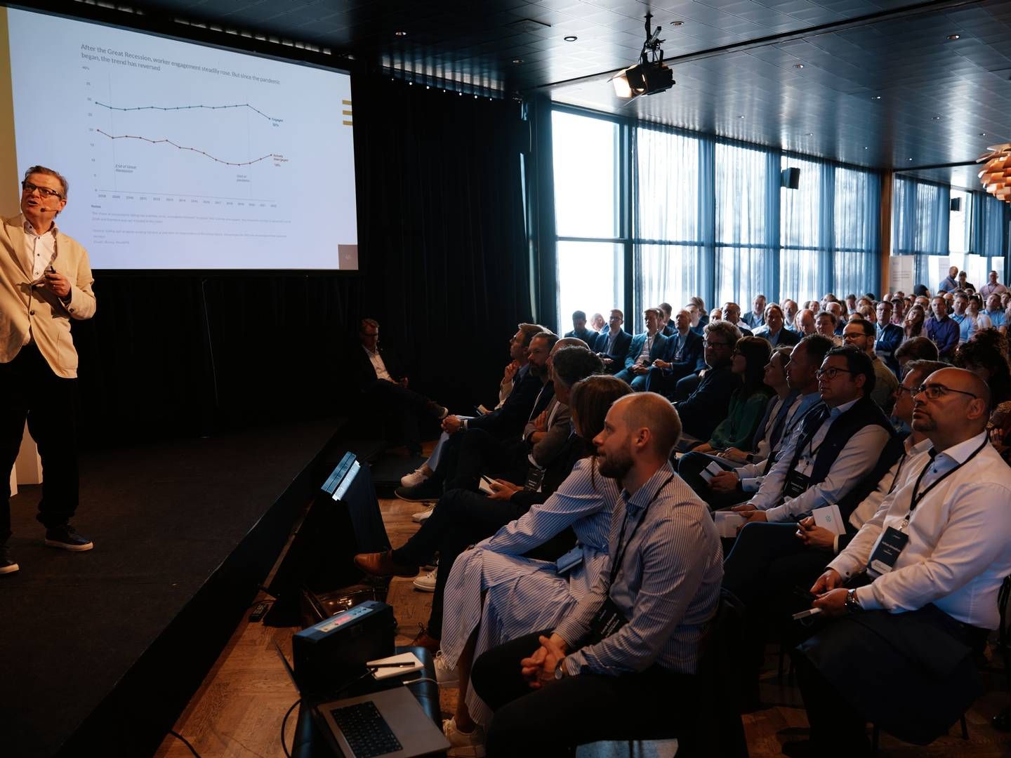 ”Det er boom time for proptech!” Sådan lød det fra tech-guruen Antony Slumbers, der mandag talte på Proptech Symposium 2023 i København. | Foto: PR / Proptech Denmark / Rune Svenningsen